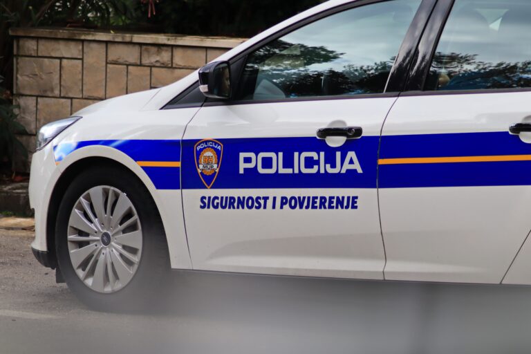 Vrgorac,croatia,10.10.,2021.police,Car,On,The,Street