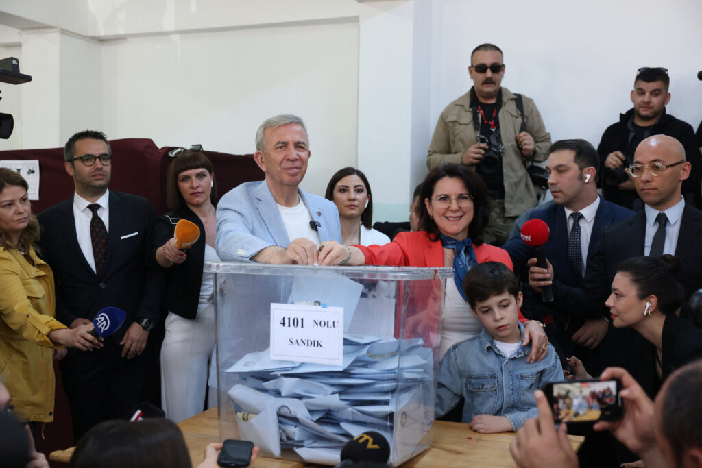 Ankara Mayor Yavas votes during the local elections