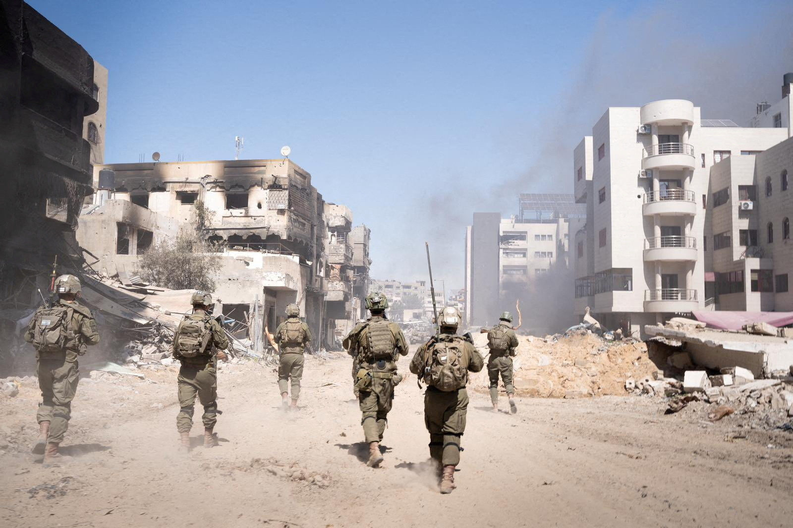 Israeli soldiers operate in the Gaza Strip