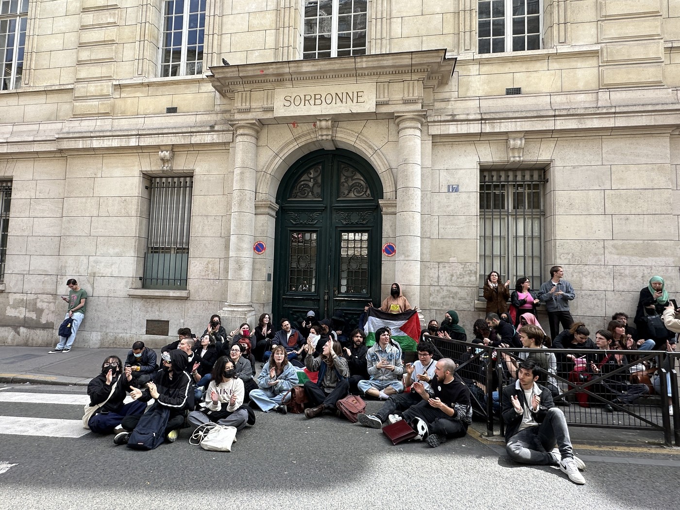 Sorbonne University students organize pro-Palestinian demonstration in Paris