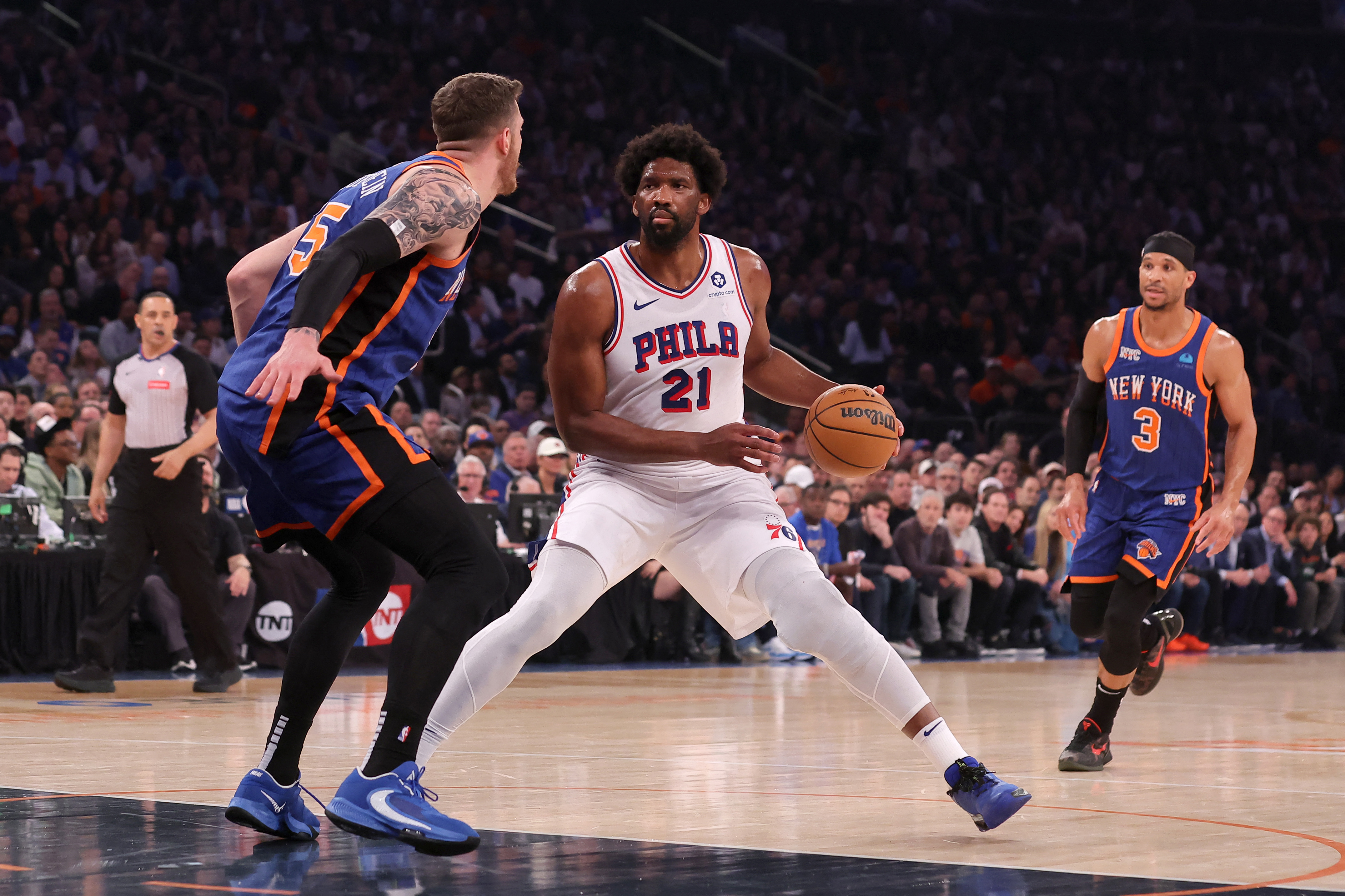 NBA: Playoffs-Philadelphia 76ers at New York Knicks