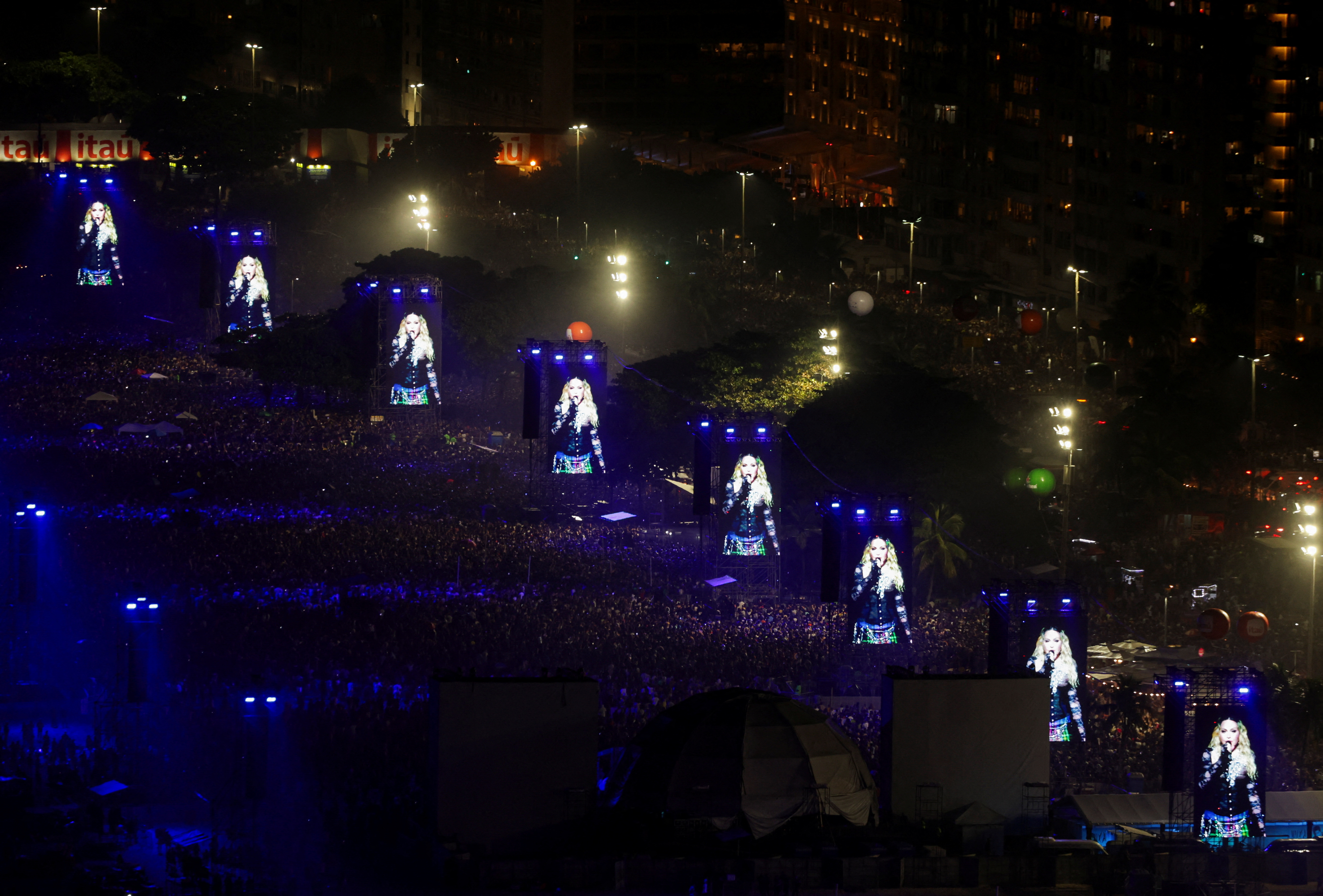 Madonna's concert at Copacabana beach, in Rio de Janeiro