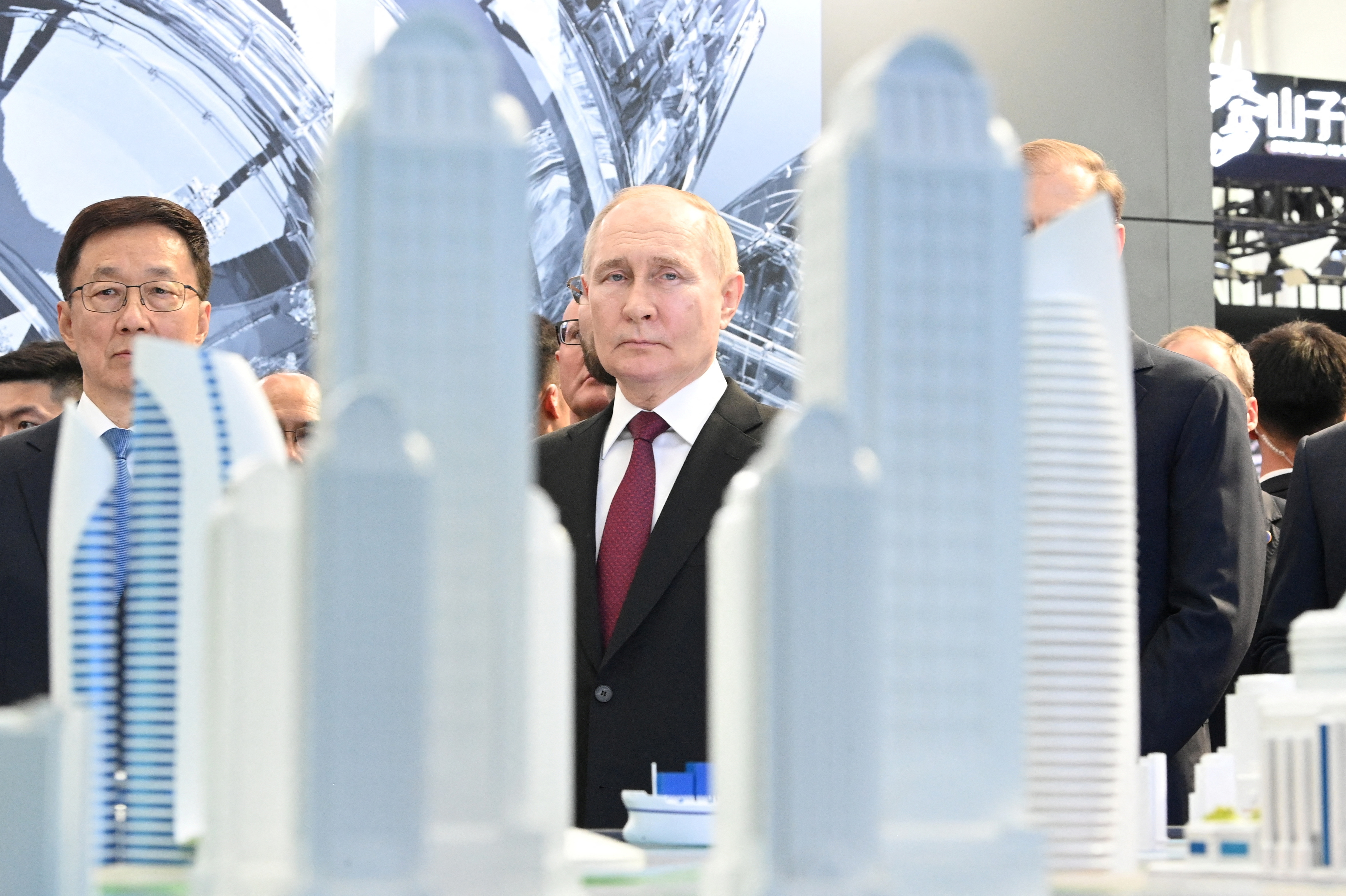 Russian President Vladimir Putin and Chinese Vice President Han Zheng attend Russian-Chinese EXPO in Harbin