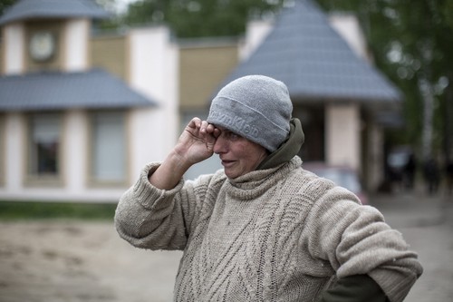 Evacuation of civilians from war in Kharkiv Oblast