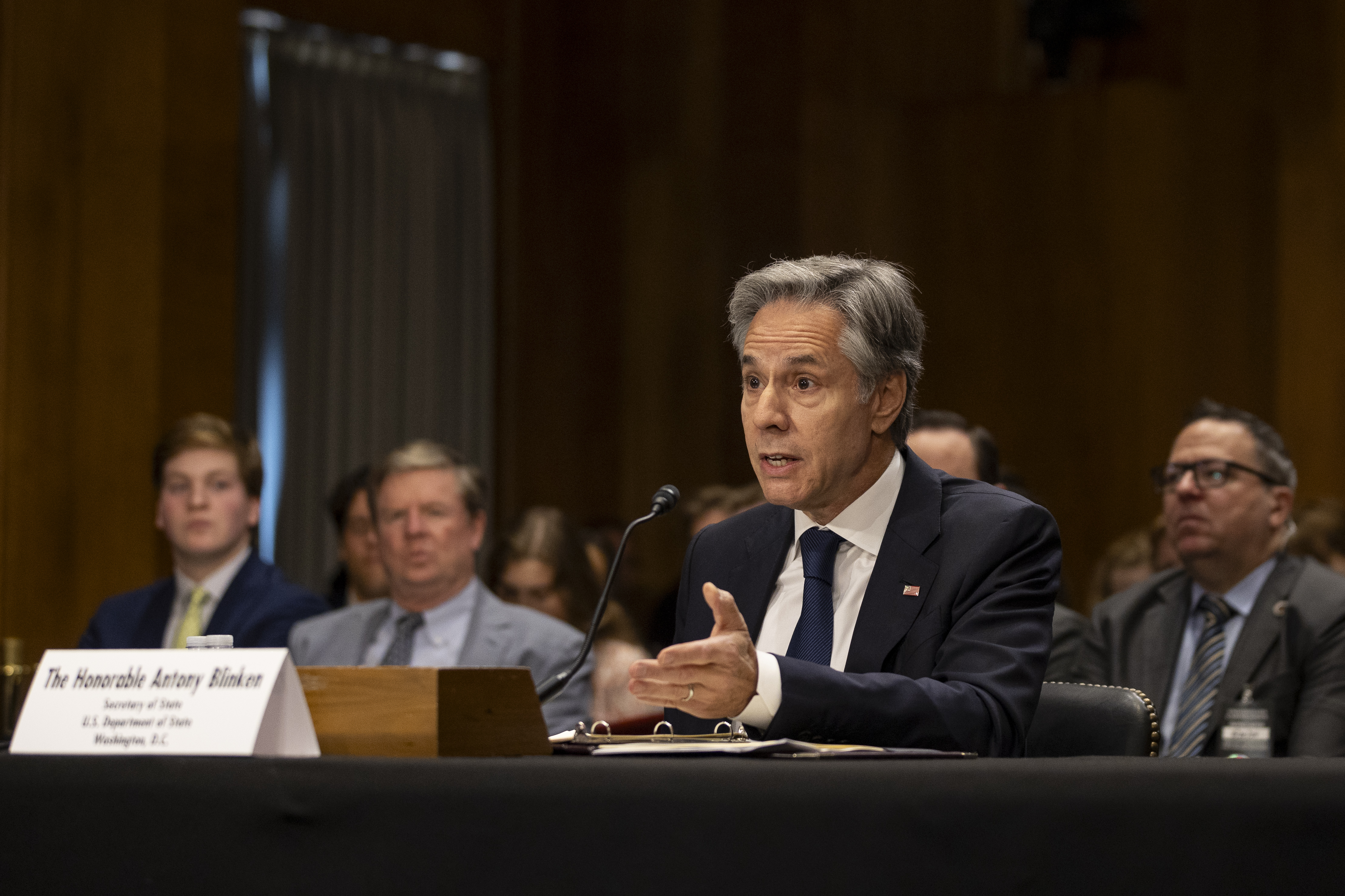 Protesti tokom Blinkenovog obraćanja u Senatu: Bićeš zapamćen kao koljač Gaze