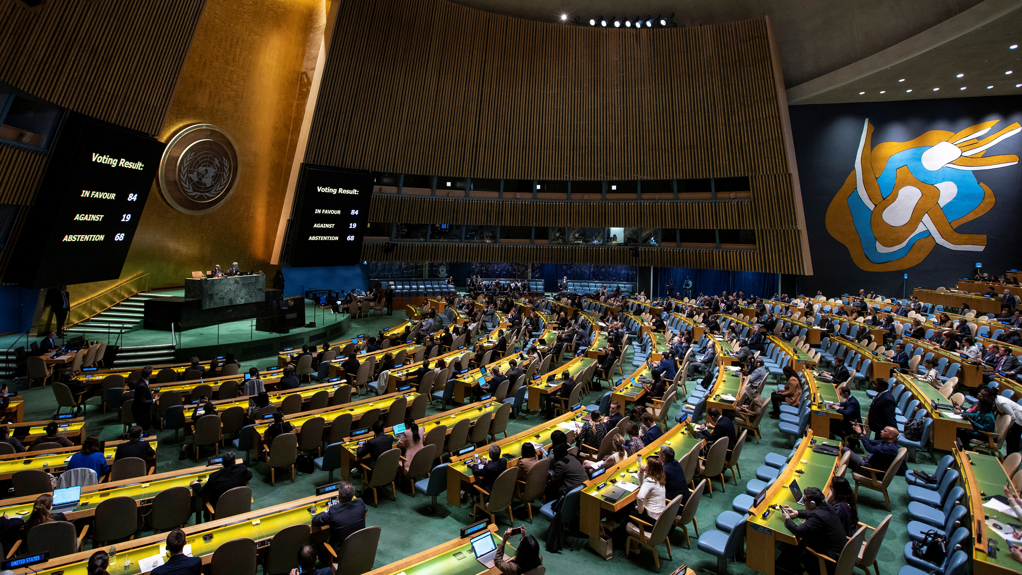 UN General Assembly votes on Srebrenica genocide resolution in New York