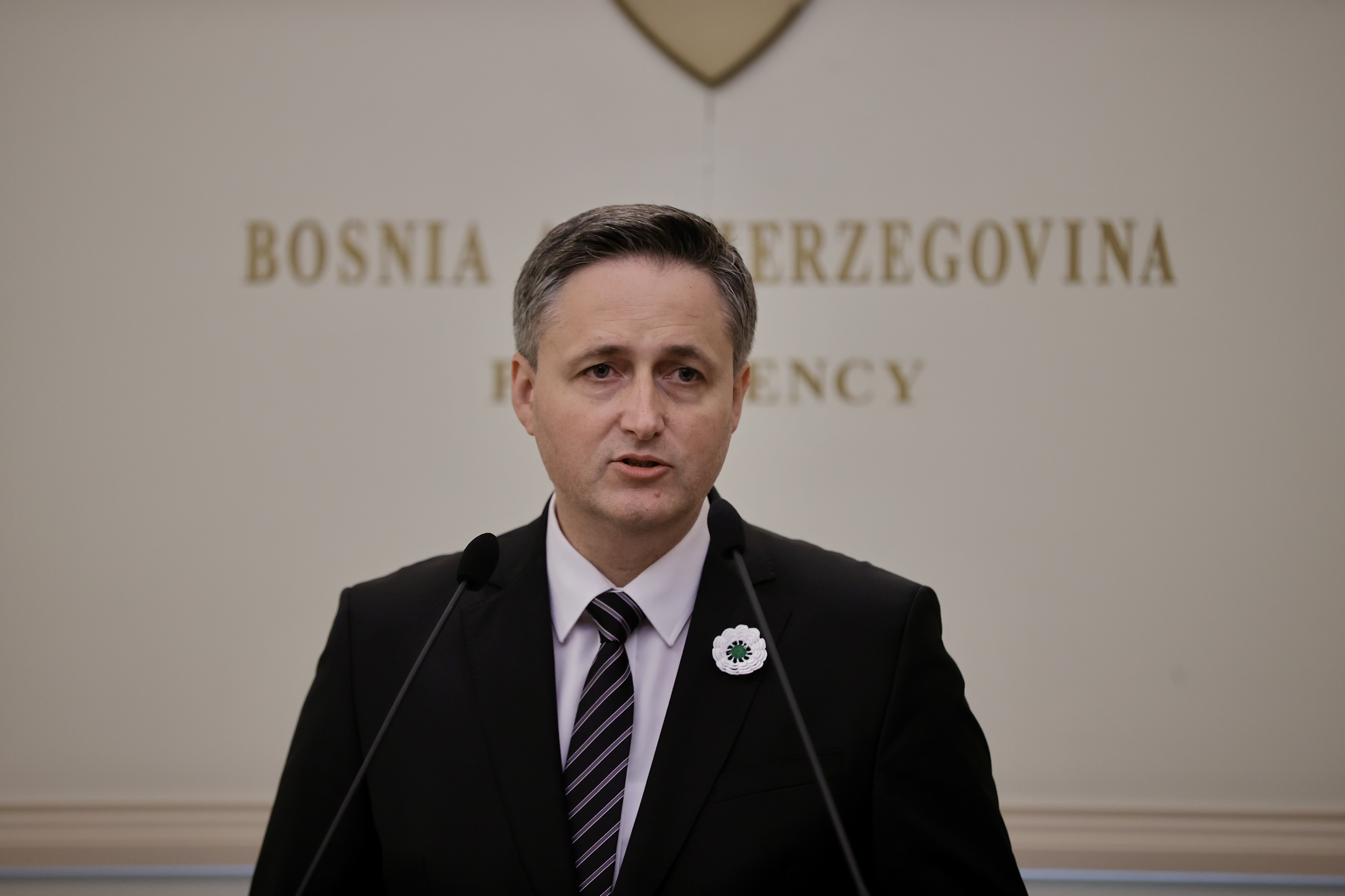 Konferencija za novinare predsjedavajućeg Predsjedništva BiH Denisa Bećirovića