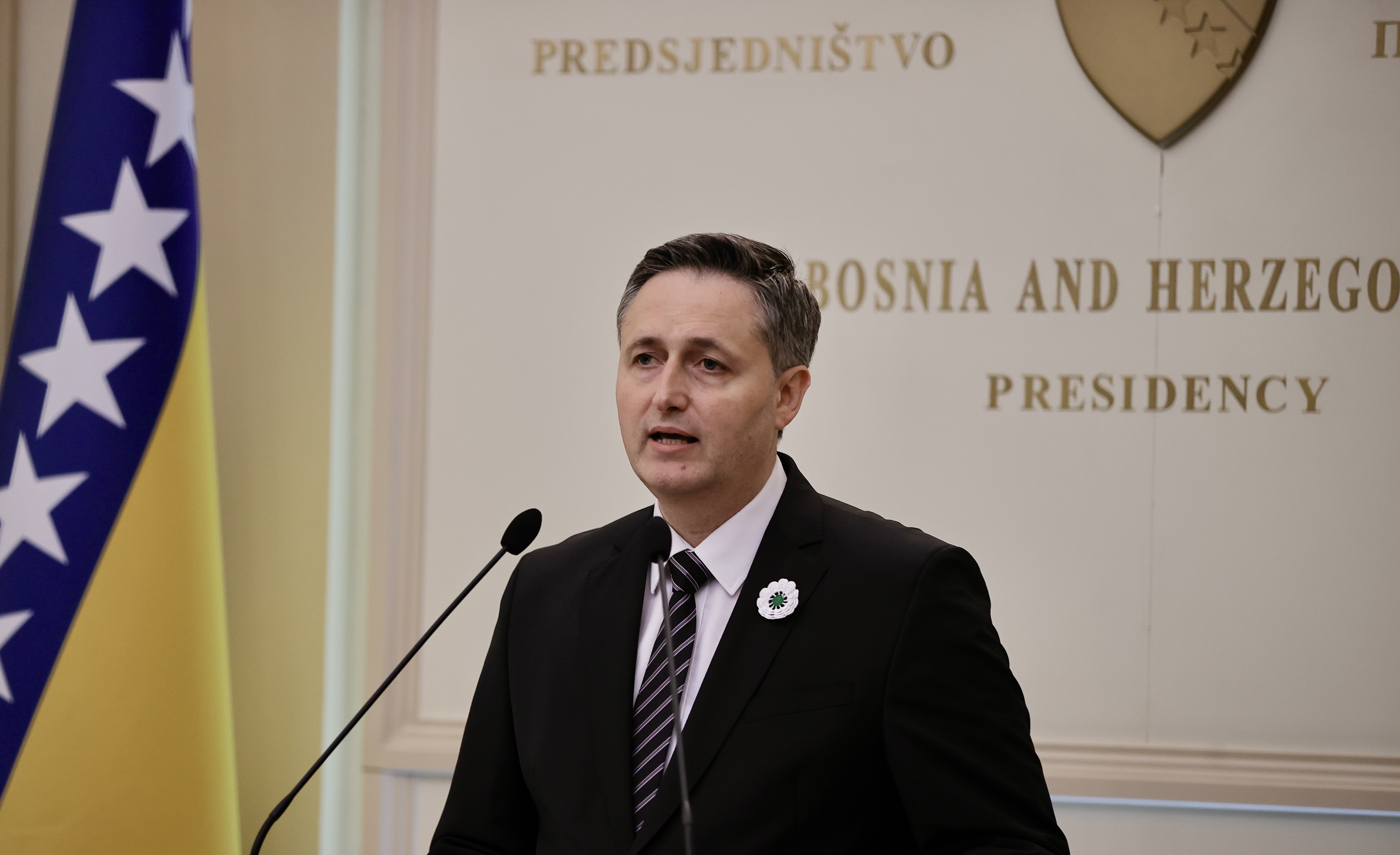 Konferencija za novinare predsjedavajućeg Predsjedništva BiH Denisa Bećirovića