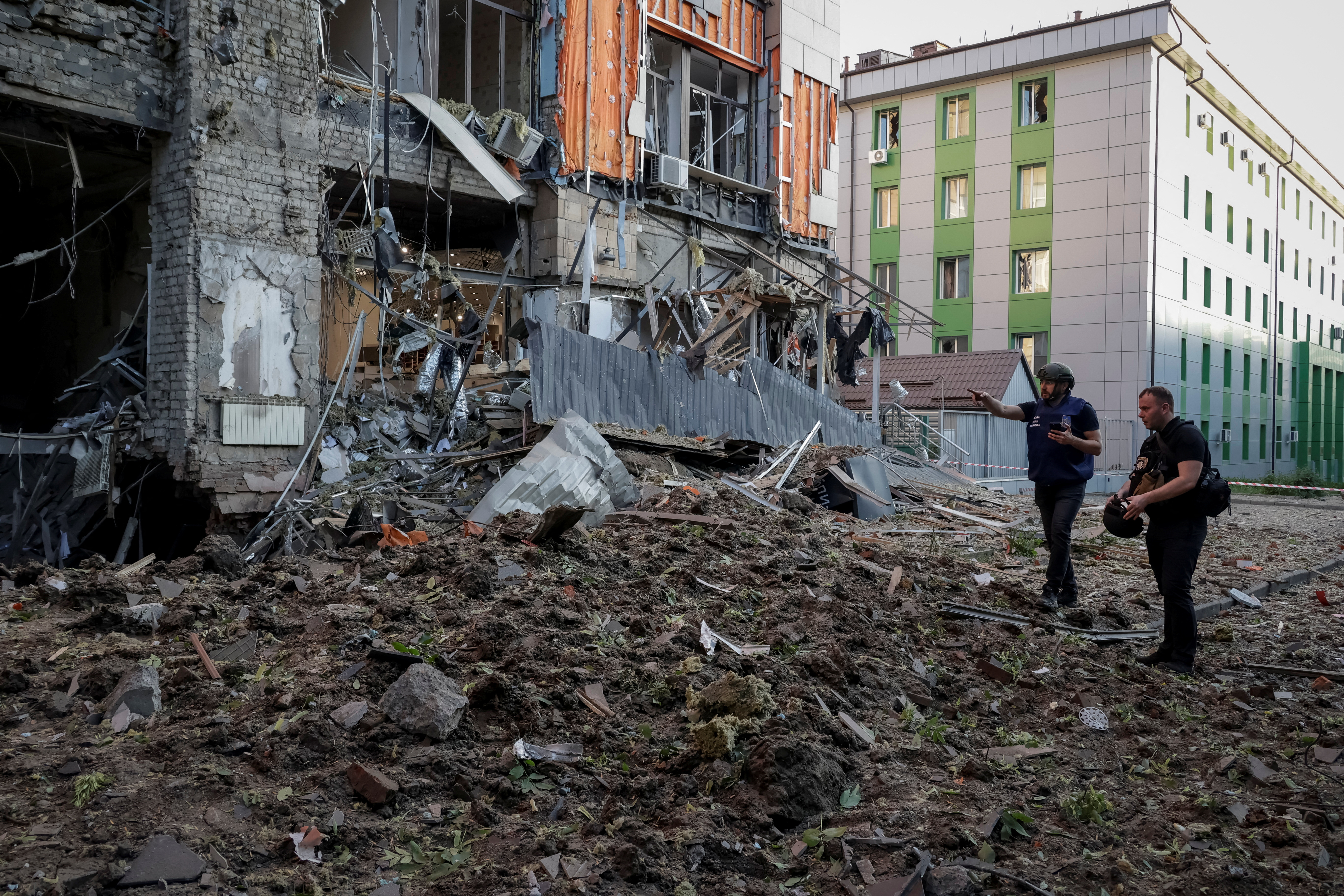 Aftermath of a Russian missile attack in Kharkiv