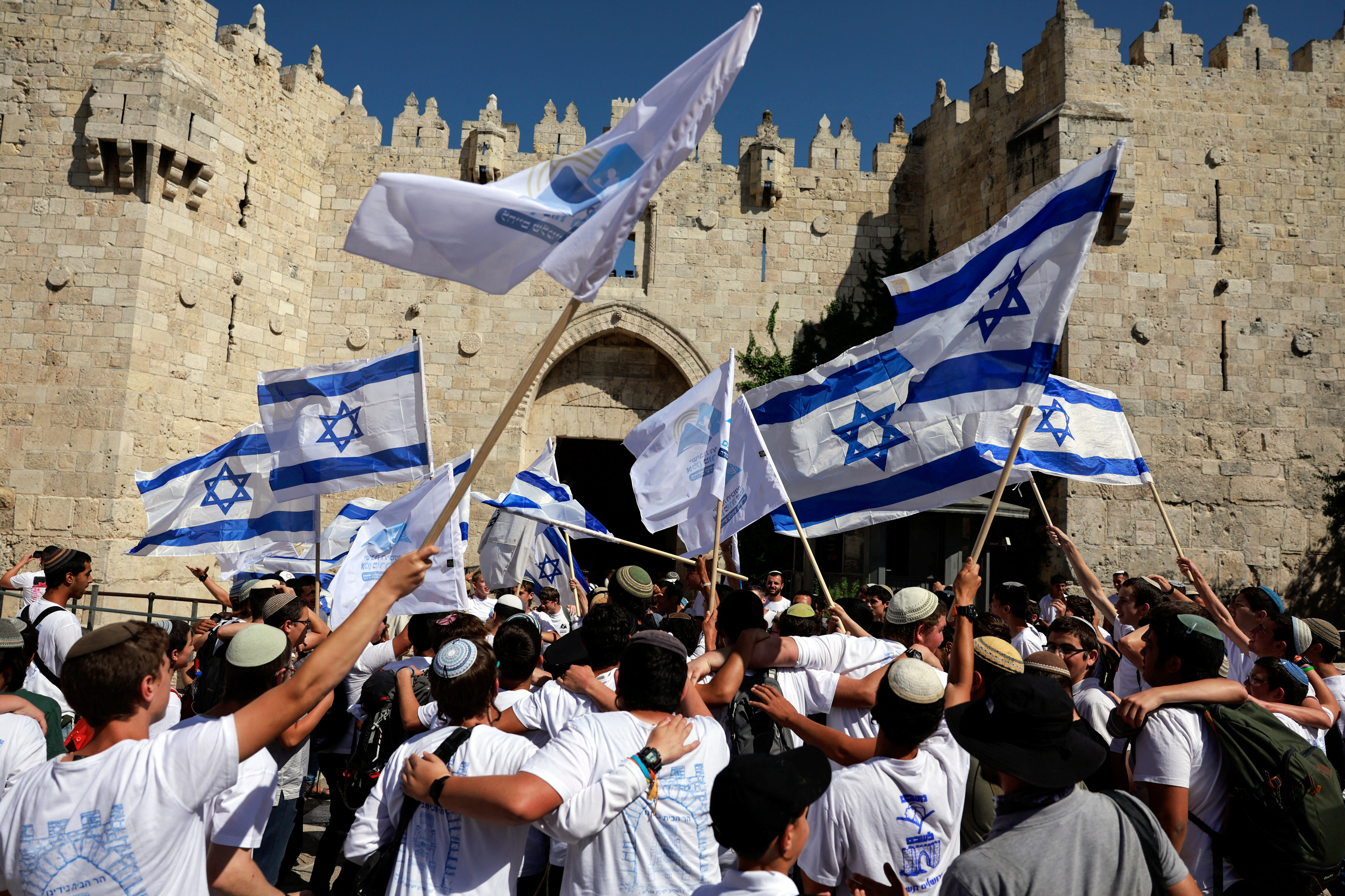 Jerusalem Day, amid the ongoing conflict in Gaza between Israel and Hamas, in Jerusalem