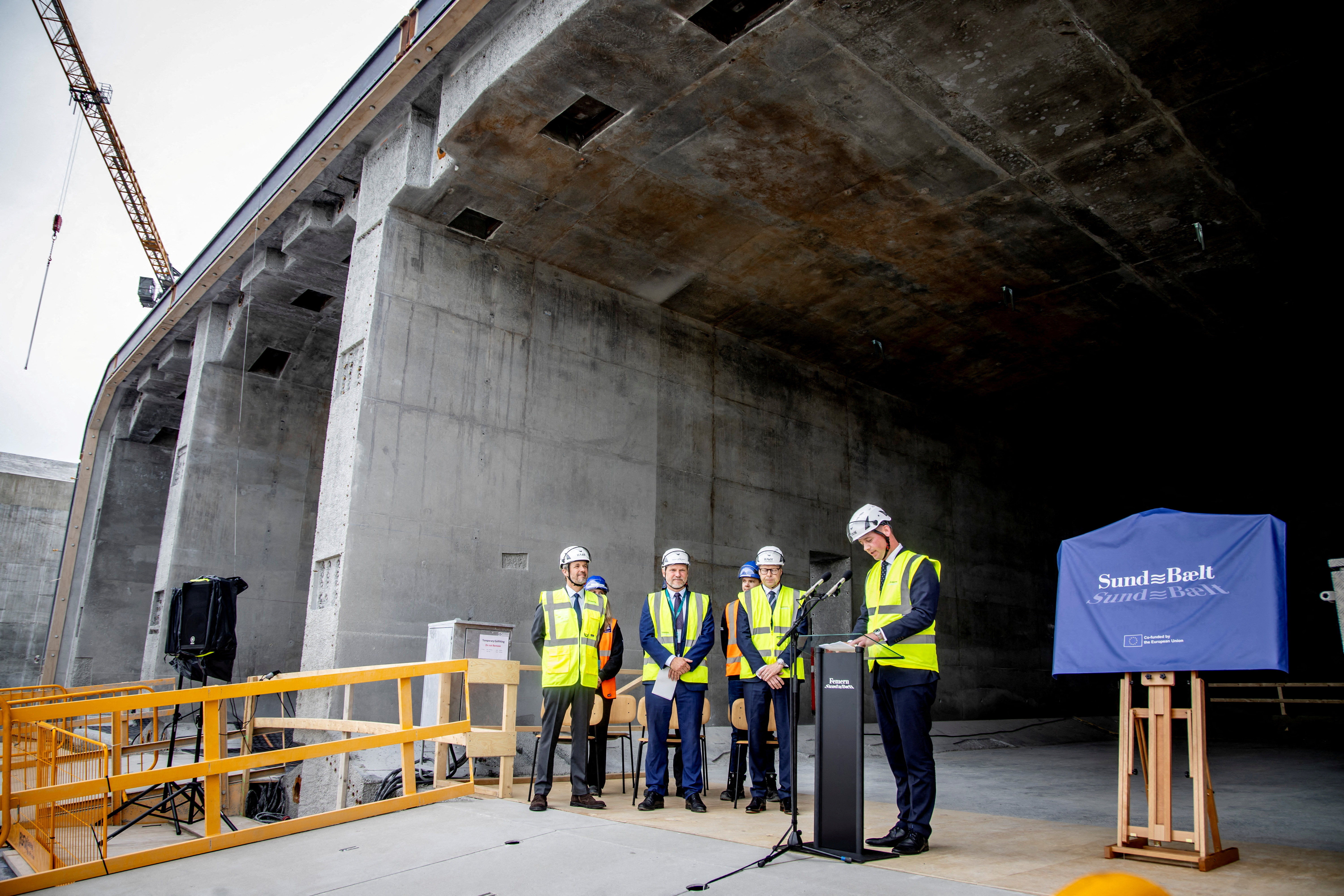 Denmark's King Frederik inaugurates part of tunnel to link with Germany
