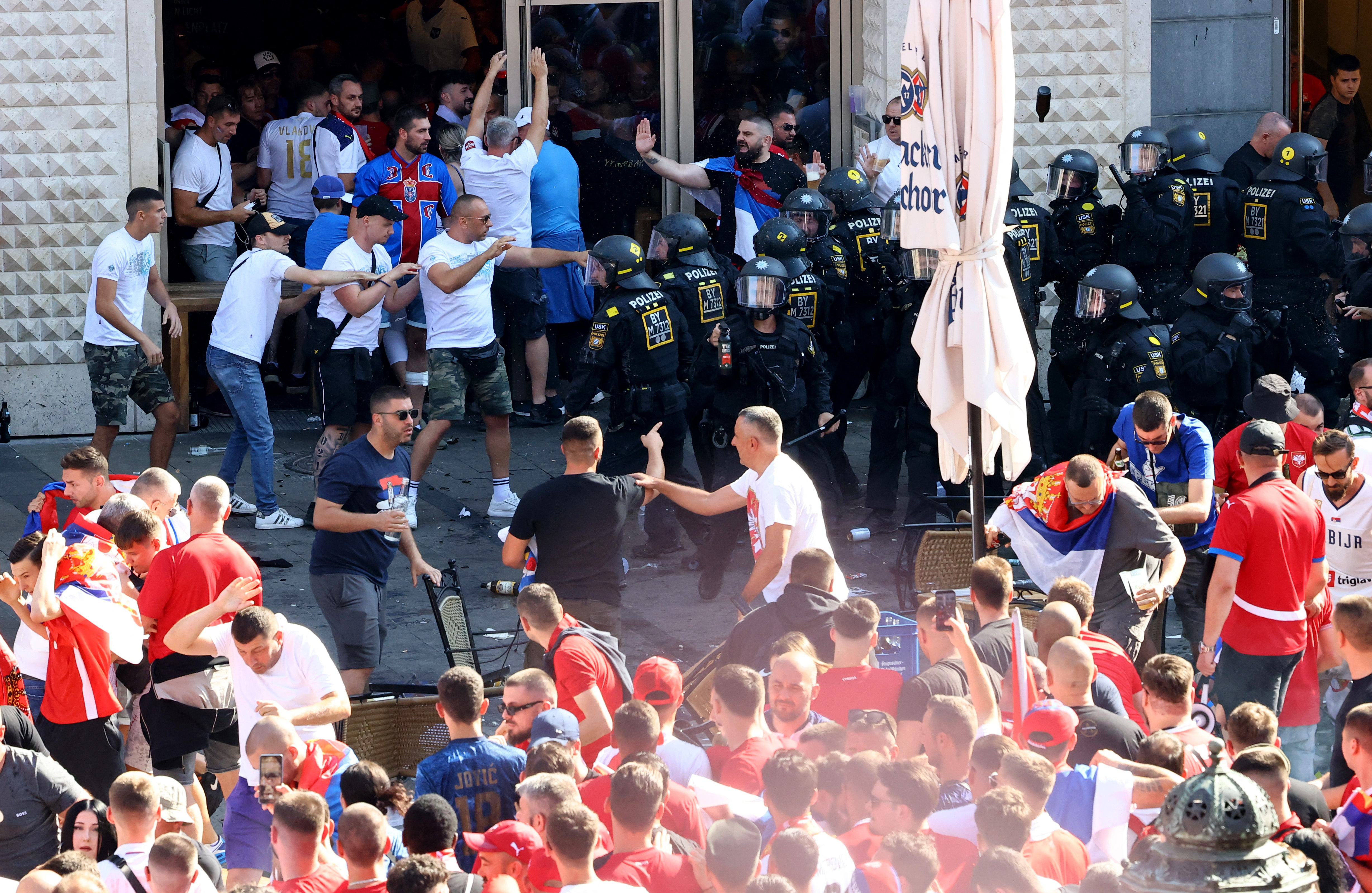 Euro 2024 - Fans gather for Denmark v Serbia