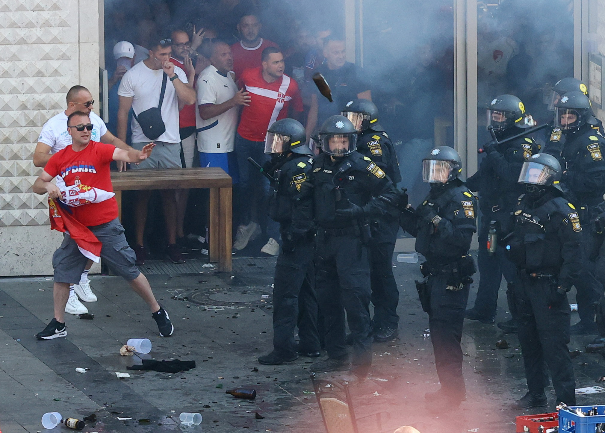 Euro 2024 - Fans gather for Denmark v Serbia