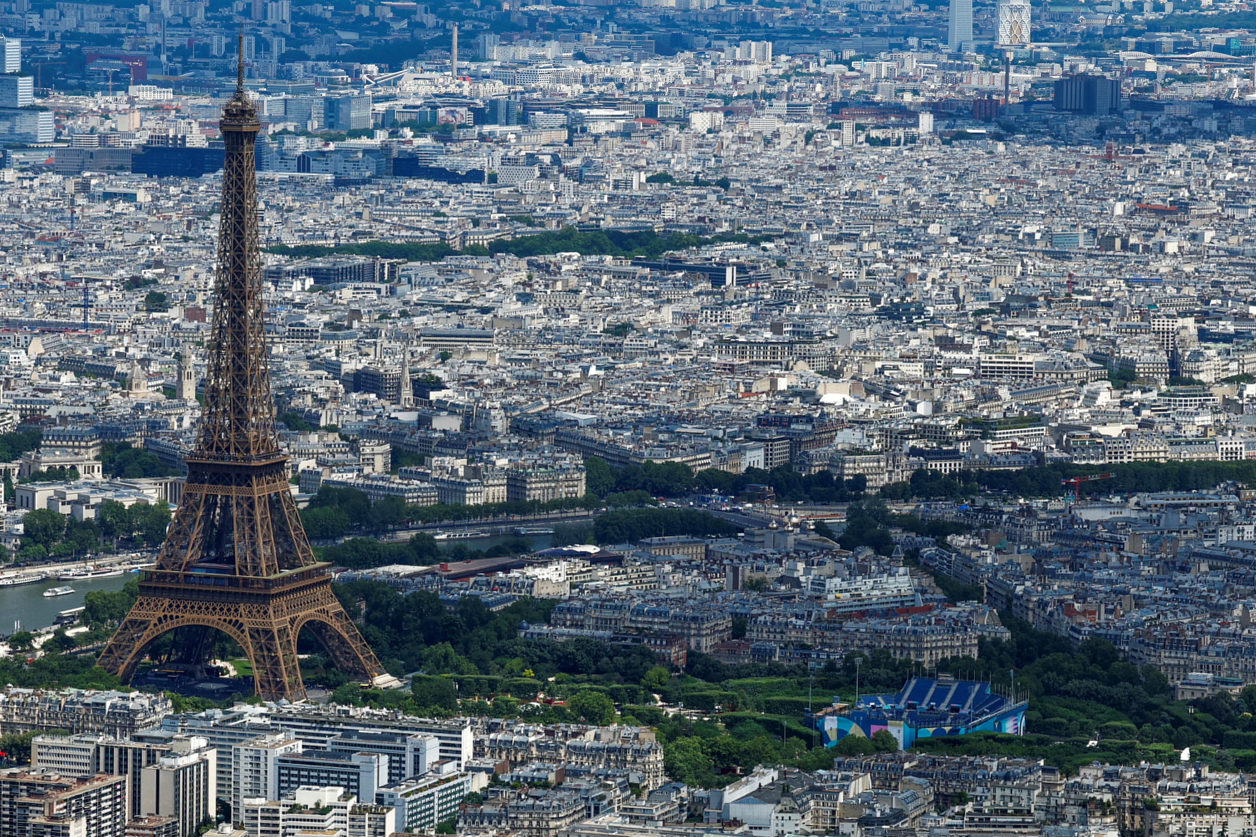 Aerial view of Paris