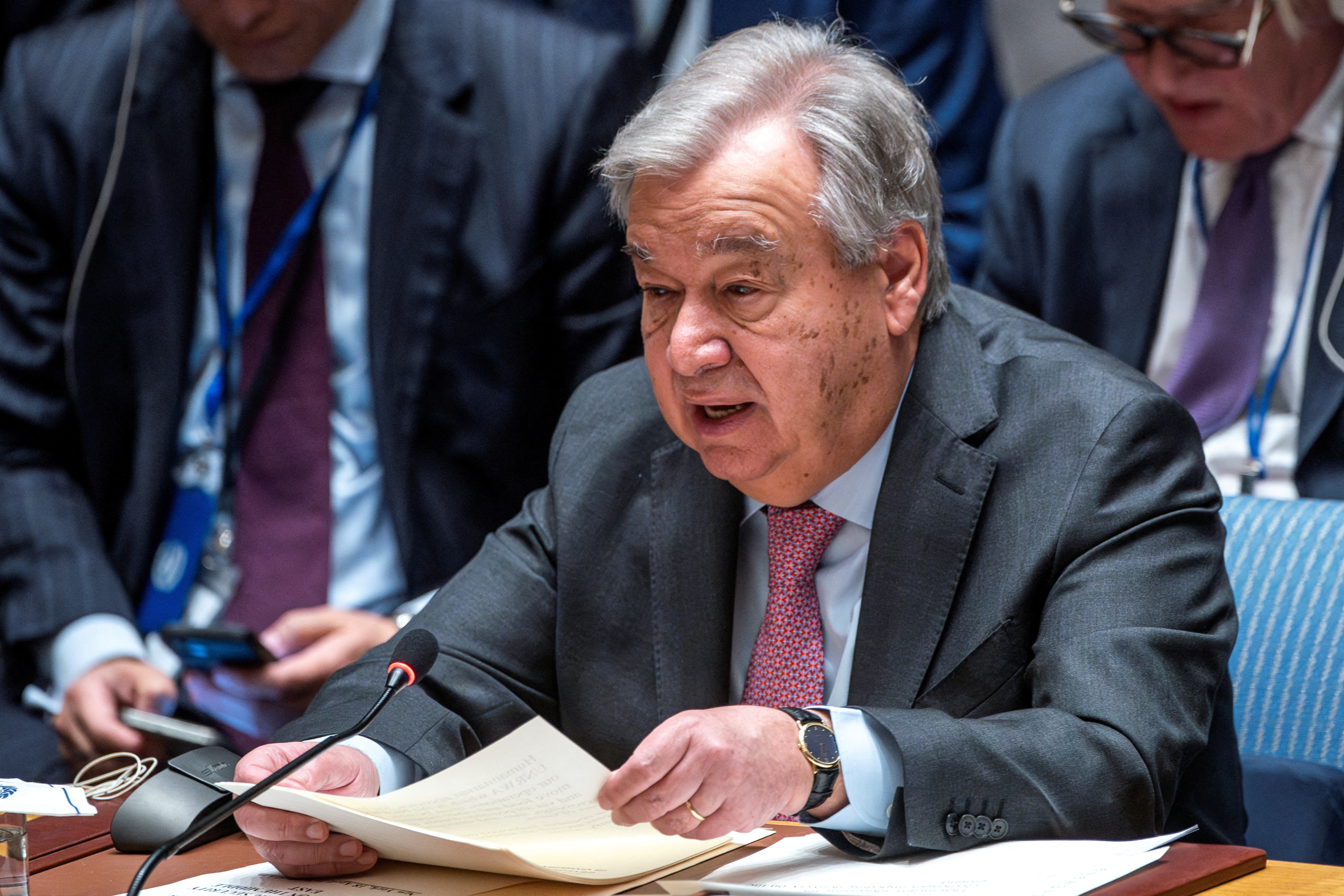 FILE PHOTO: U.N. Security Council meets to address the situation in the Middle East at a ministerial level, in New York