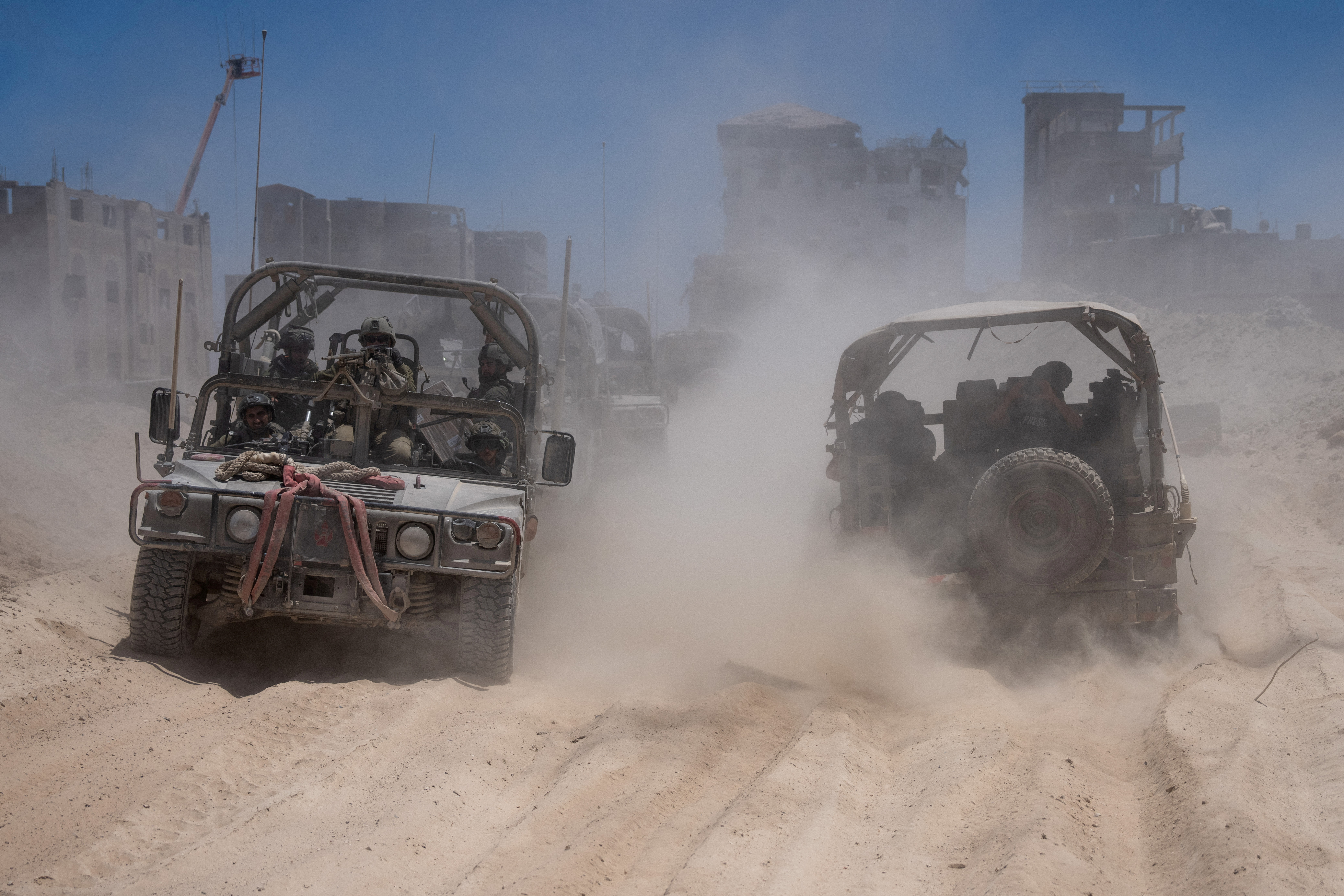 Israeli army operates in the southern Gaza Strip