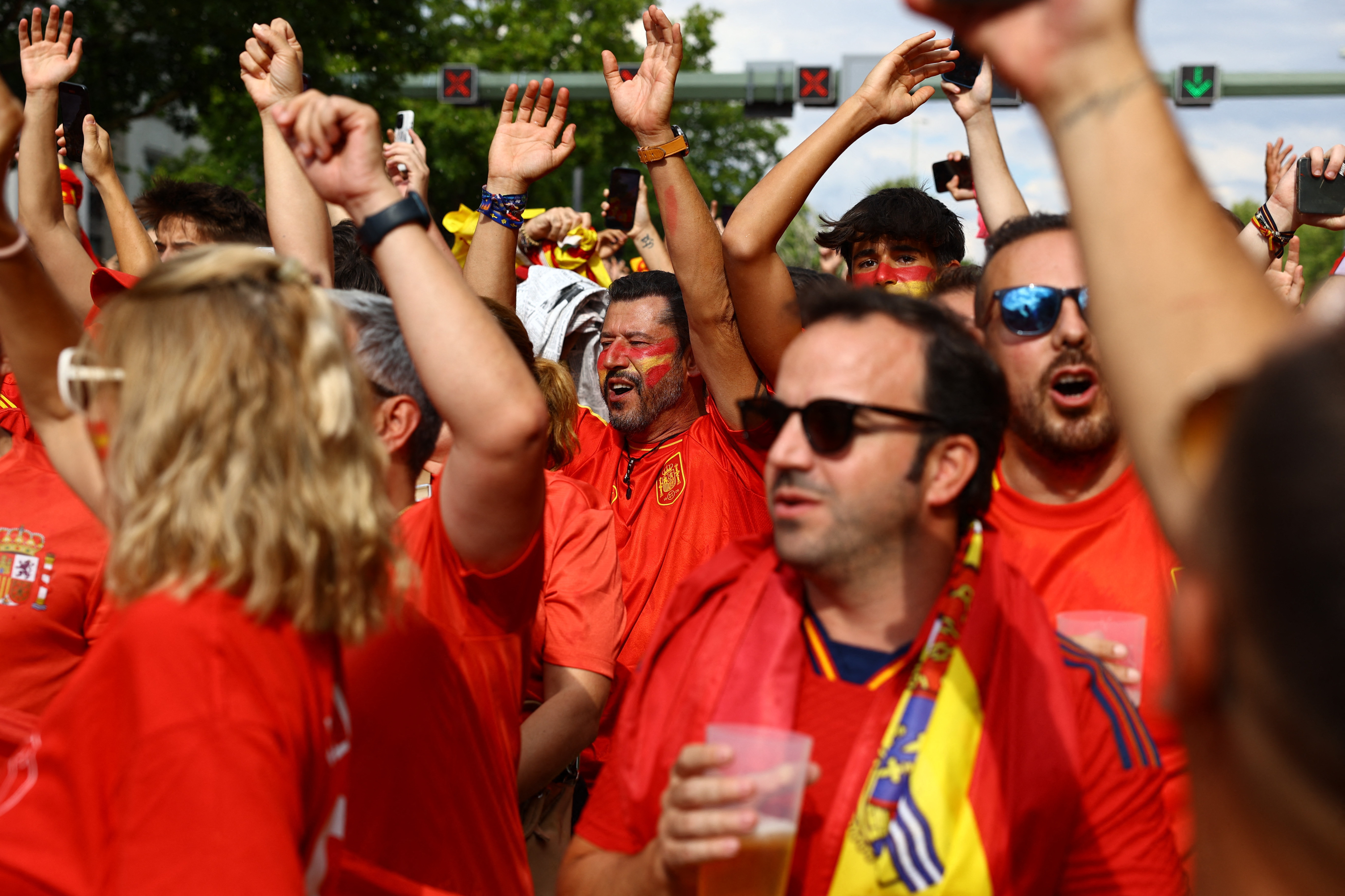 Euro 2024 - Final - Fans gather ahead of the Final - Spain v England