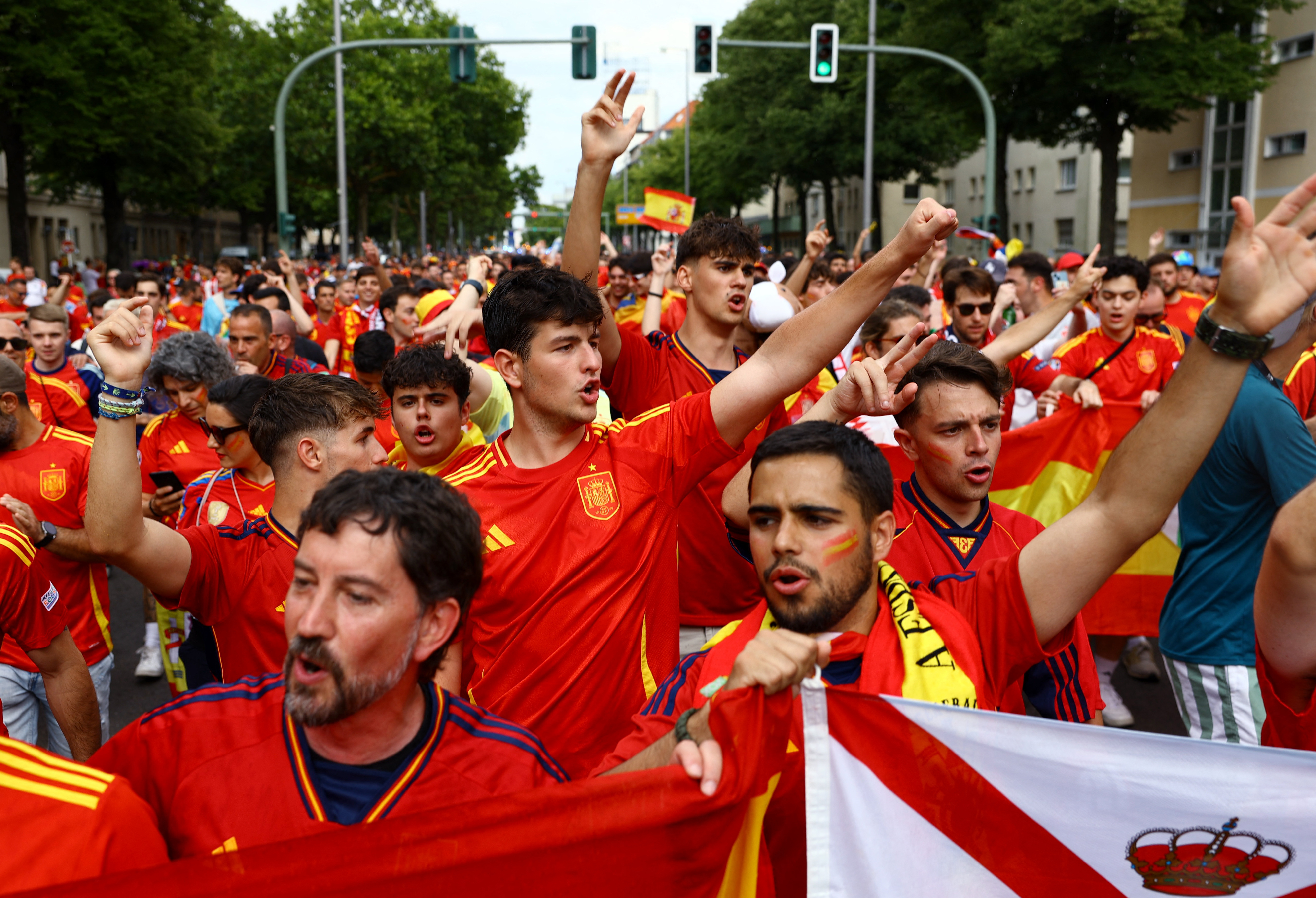 Euro 2024 - Final - Fans gather ahead of the Final - Spain v England