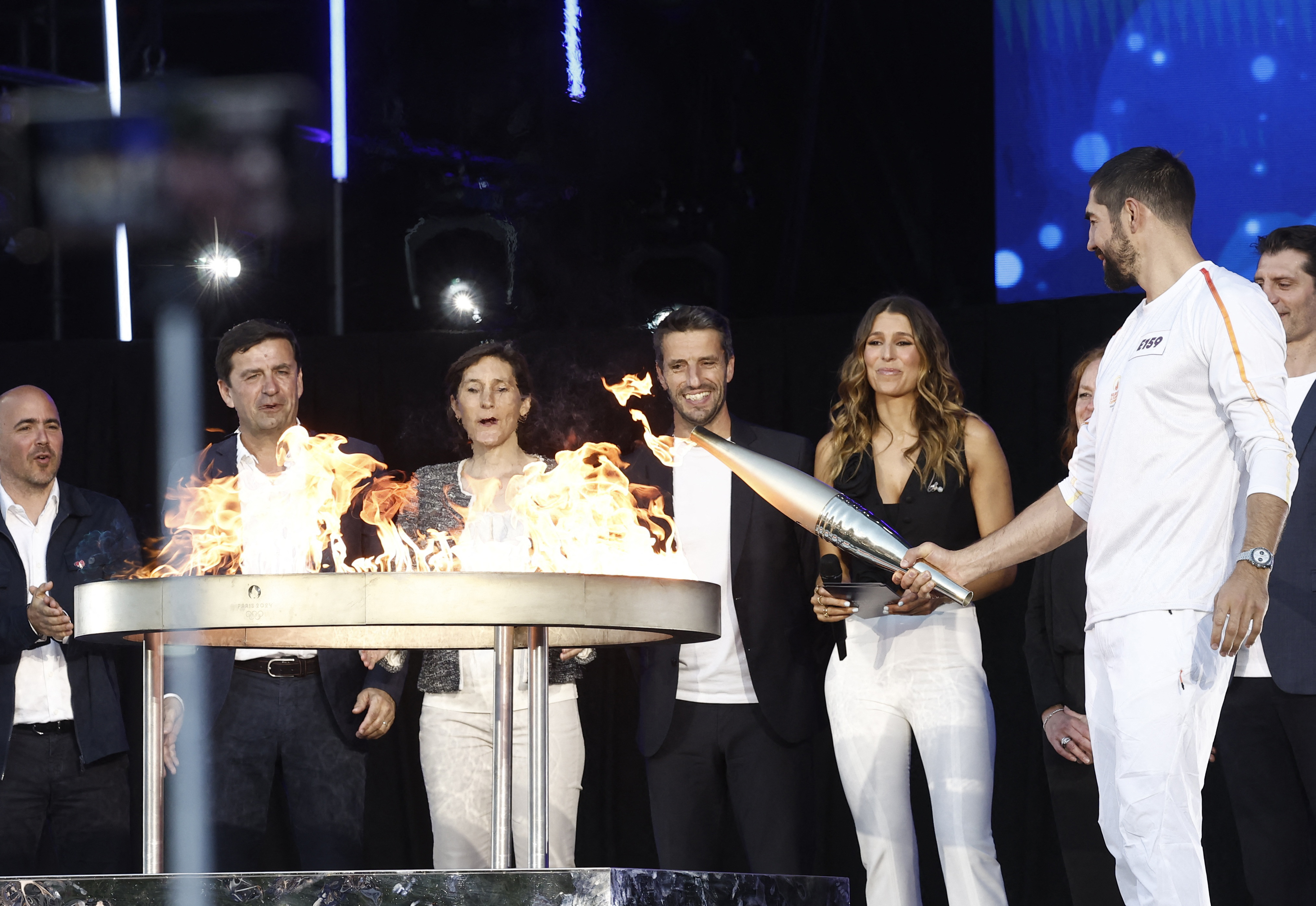 Olympic cauldron is lit in Paris