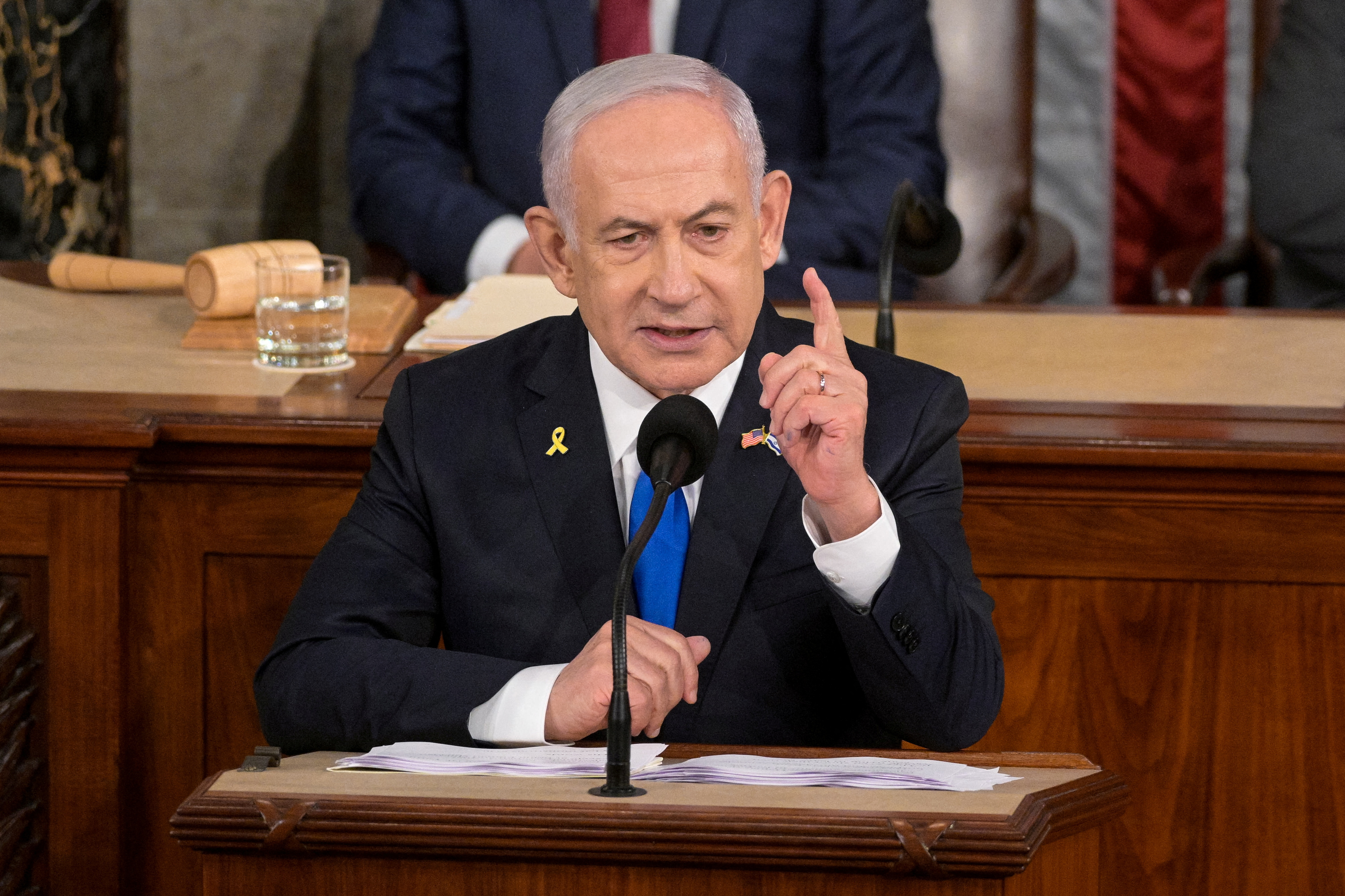 Israeli Prime Minister Benjamin Netanyahu addresses a joint meeting of Congress in Washington
