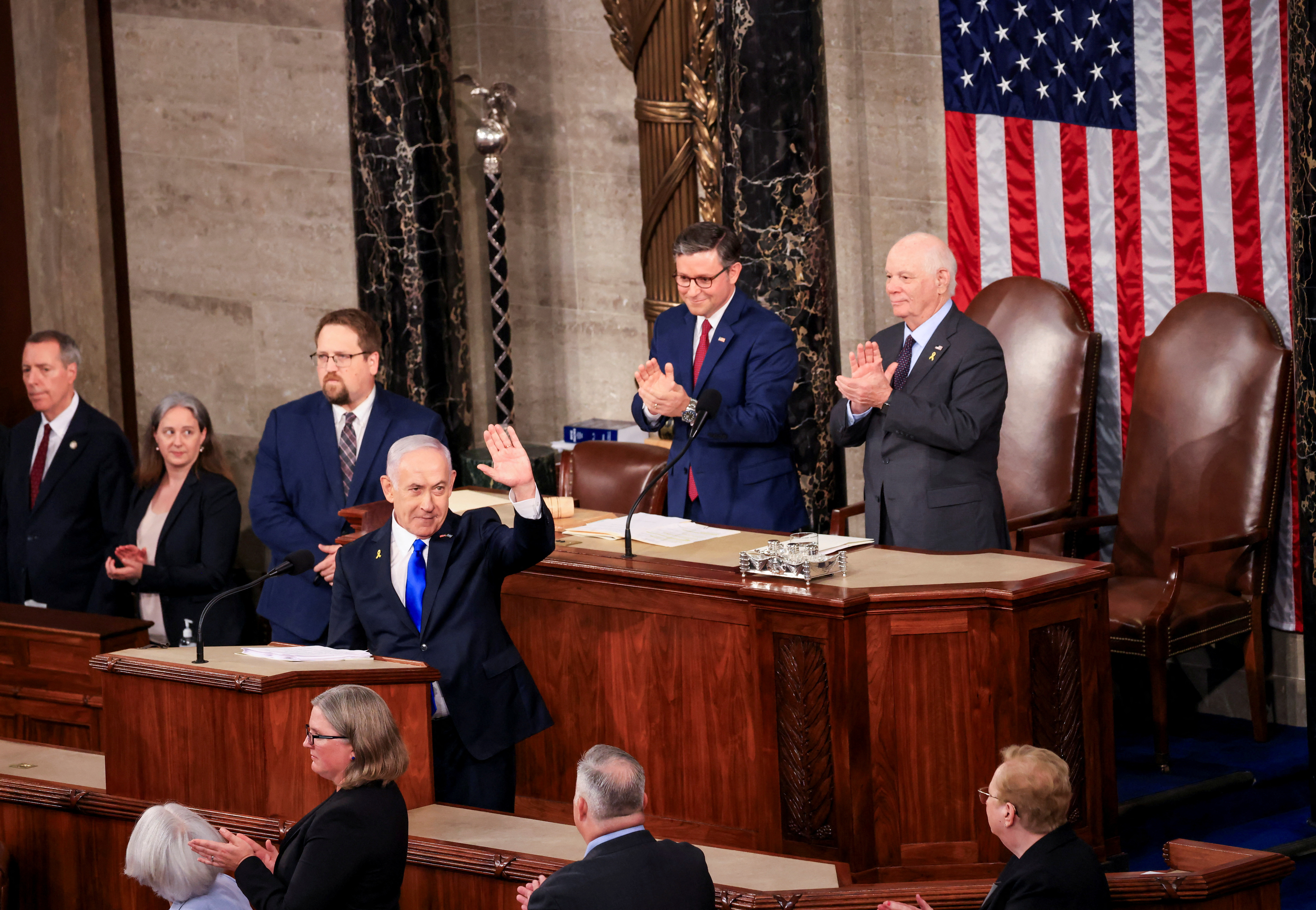 Israeli Prime Minister Benjamin Netanyahu addresses a joint meeting of Congress in Washington