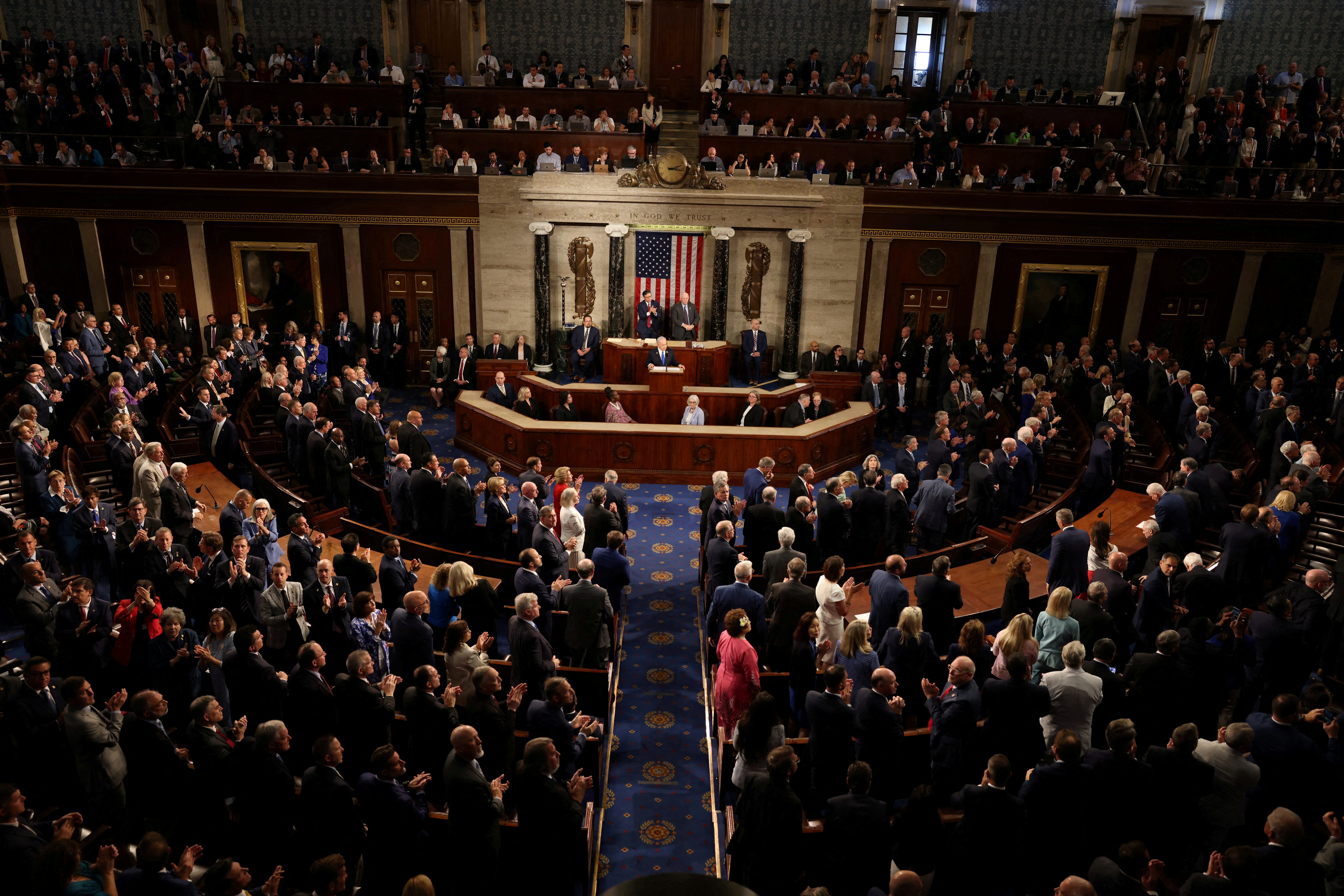 Israeli Prime Minister Benjamin Netanyahu addresses a joint meeting of Congress in Washington