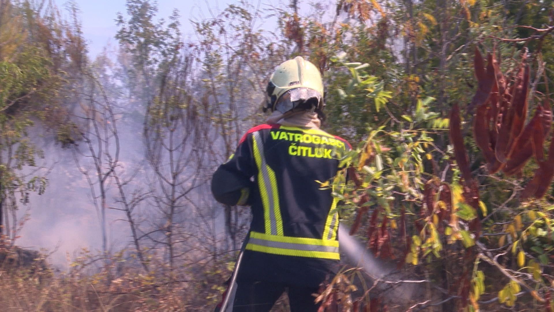 Požar kod Mostara: Gašenje otežavaju nepristupačan teren, vjetar i visoke temperature