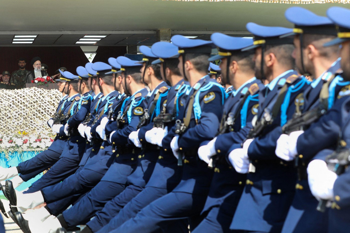 Iranian President Ebrahim Raisi attends a parade marking National Army Day in Tehran, Iran, April 17, 2024. Photo by ParsPix/ABACAPRESS.COM Credit: Abaca Press/Alamy Live News