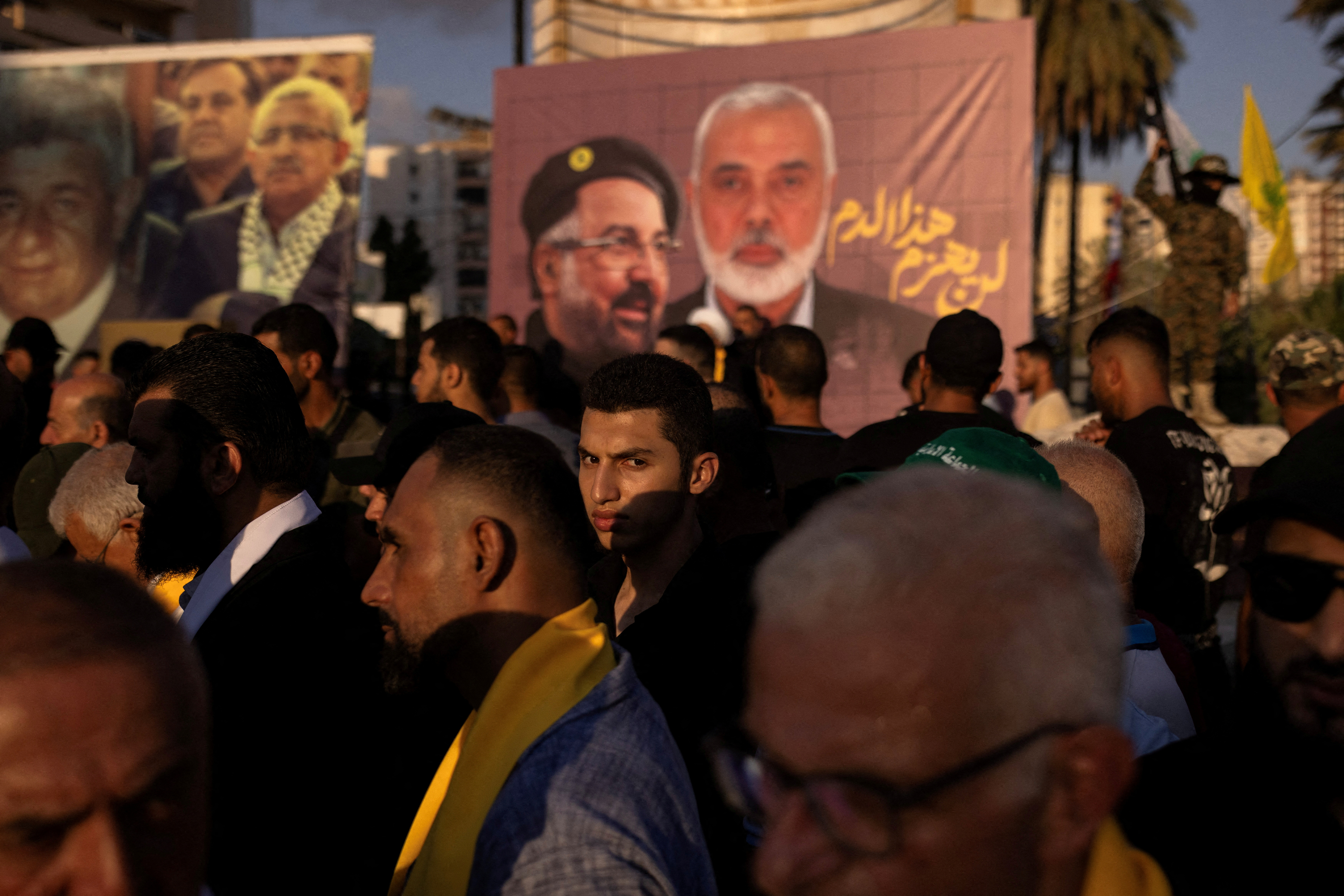 Protest condemning the killing of Hamas leader Ismail Haniyeh and Hezbollah’s top commander Fuad Shukr, in Sidon
