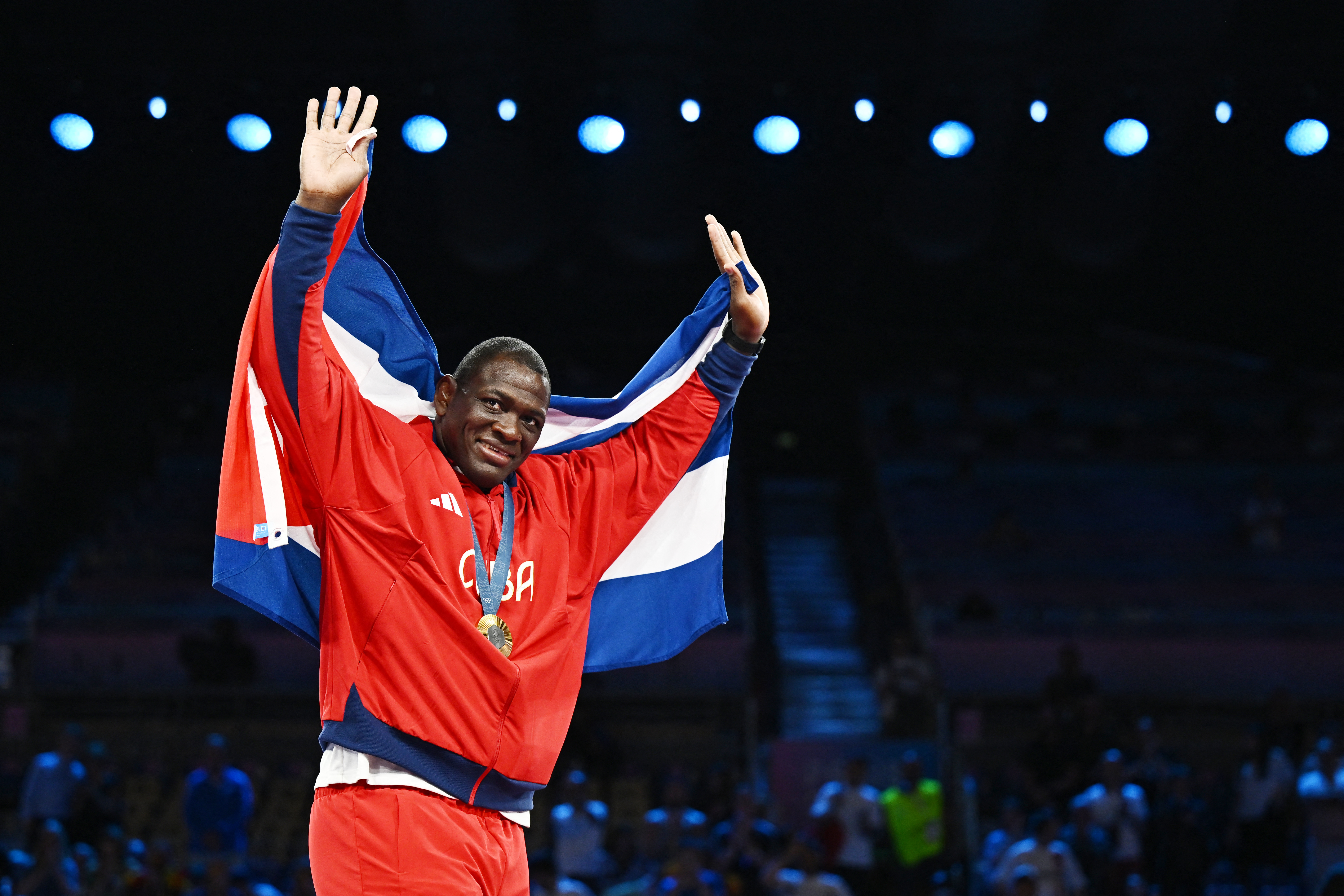 Wrestling - Men's Greco-Roman 130kg Victory Ceremony