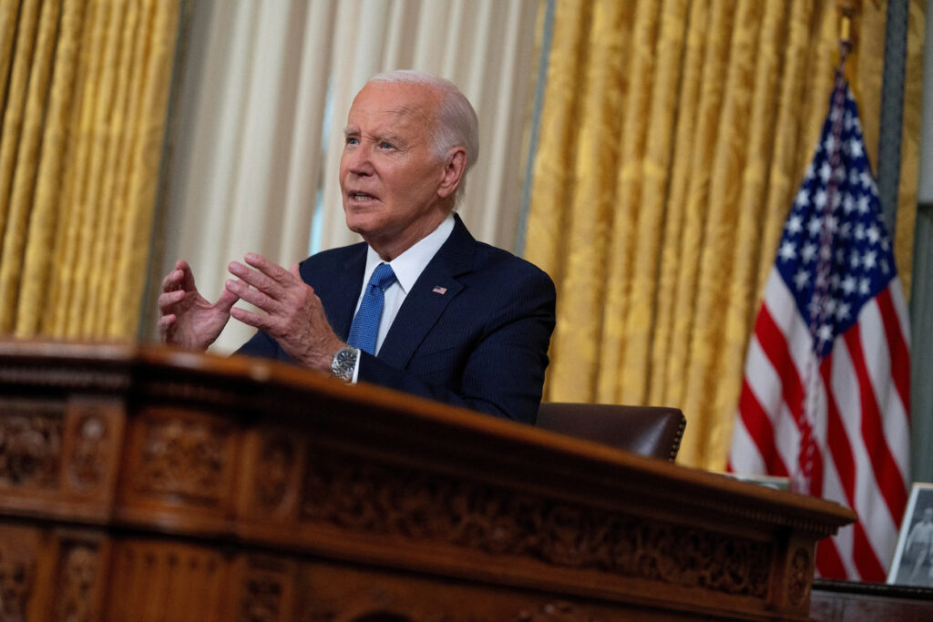 U.S. President Joe Biden addresses the nation on his decision to end his reelection bid in Washington