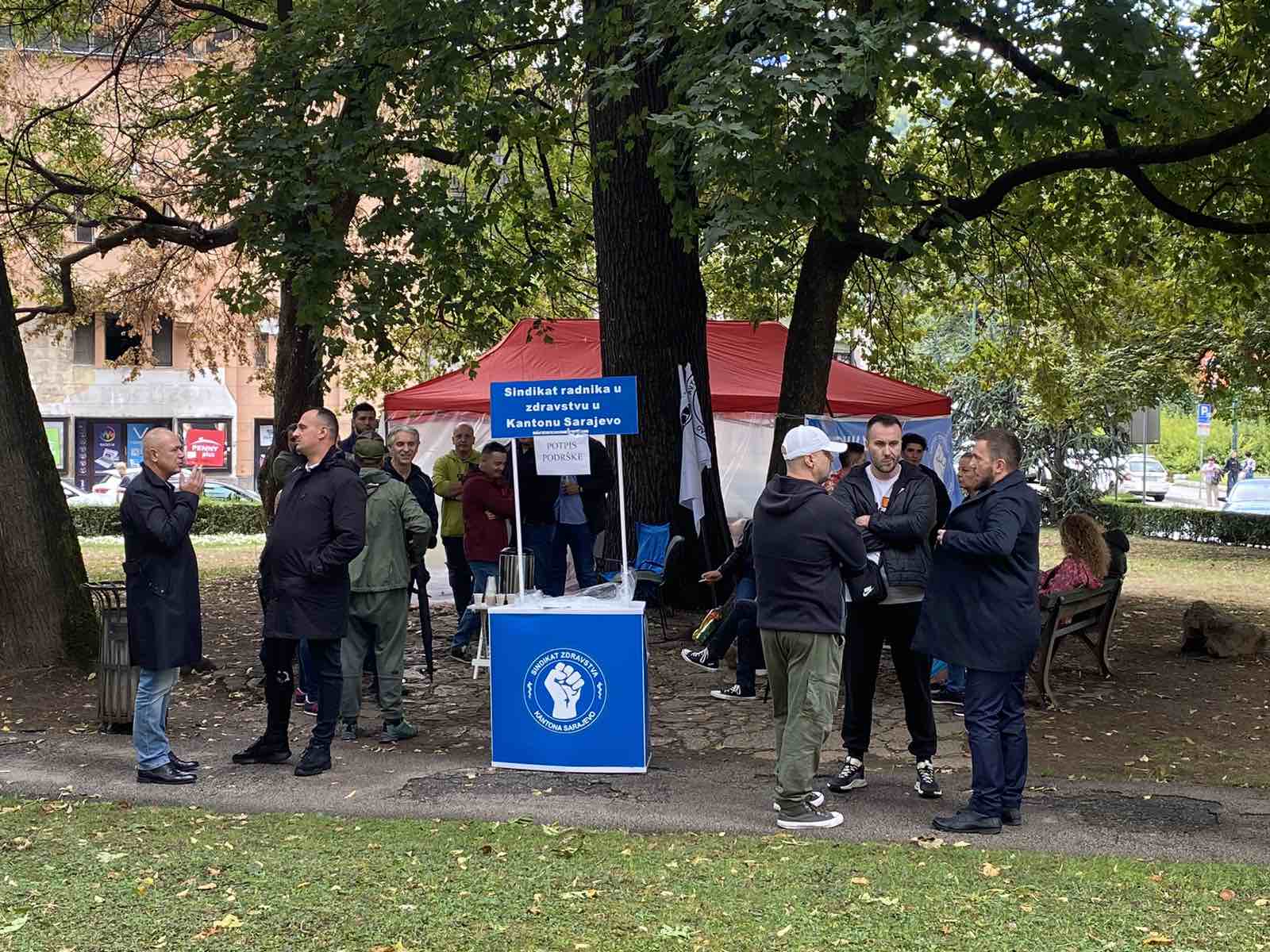 Protest zdravstvenih radnika Sarajevo