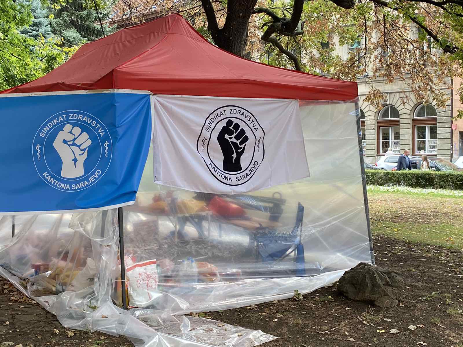 Protest zdravstvenih radnika Sarajevo