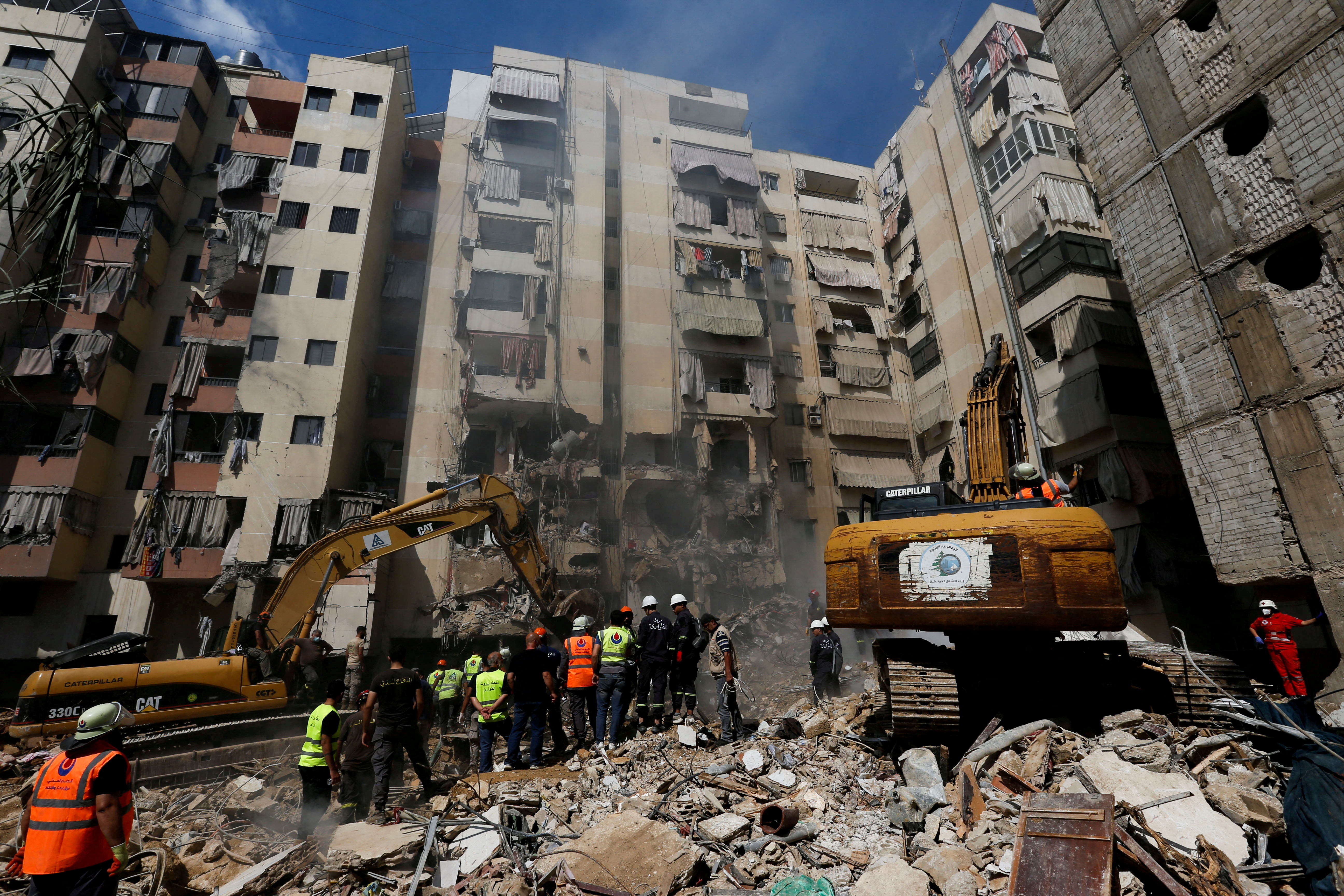 Aftermath of Israeli strike on Beirut's southern suburbs