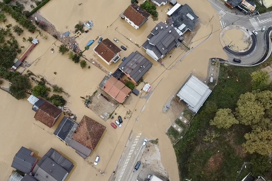 Kiseljak, poplave - 04.10.2024. Foto: F.Z./N1