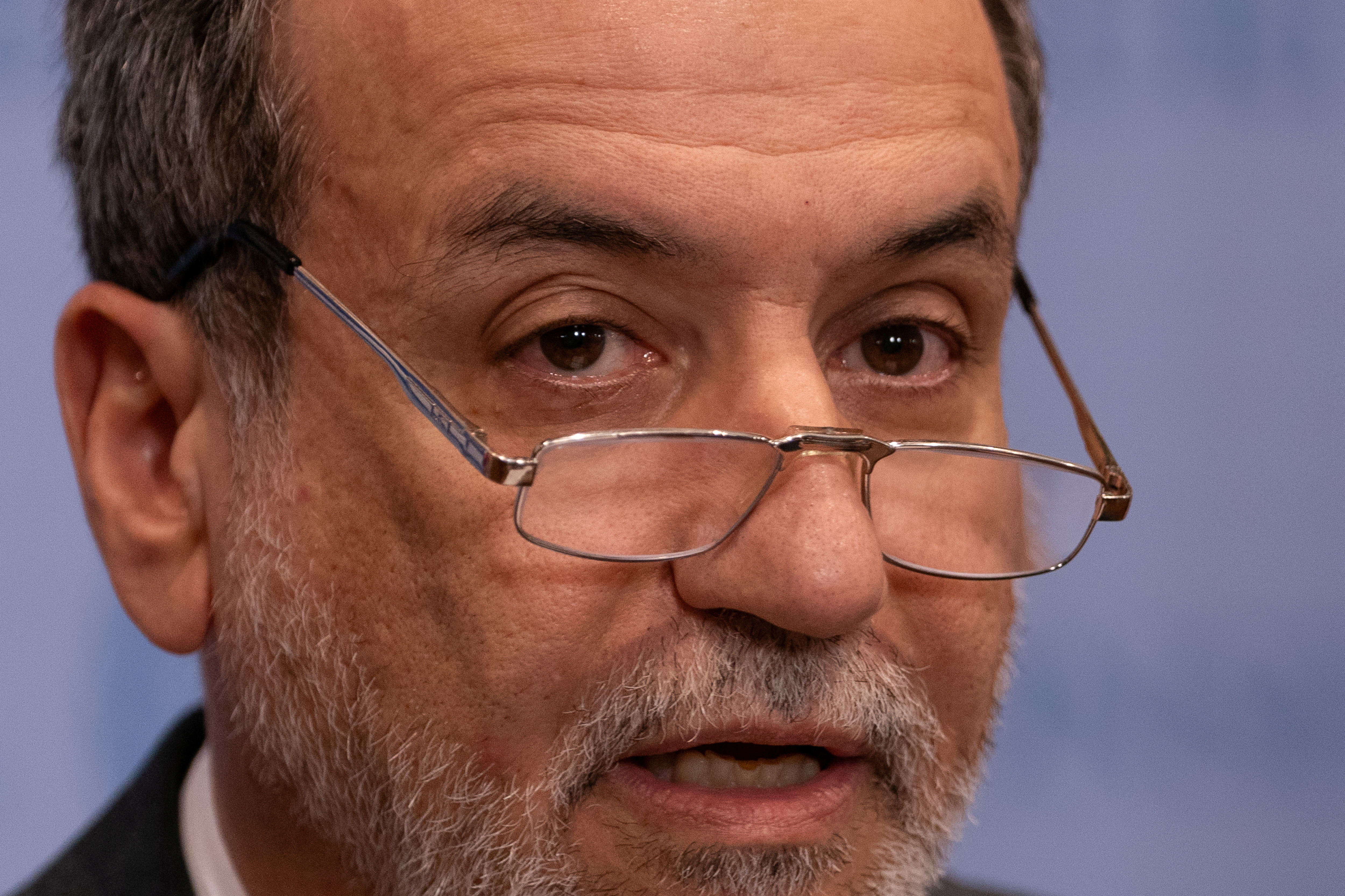 Minister of Foreign Affairs of Iran Abbas Araghchi speaks to the media