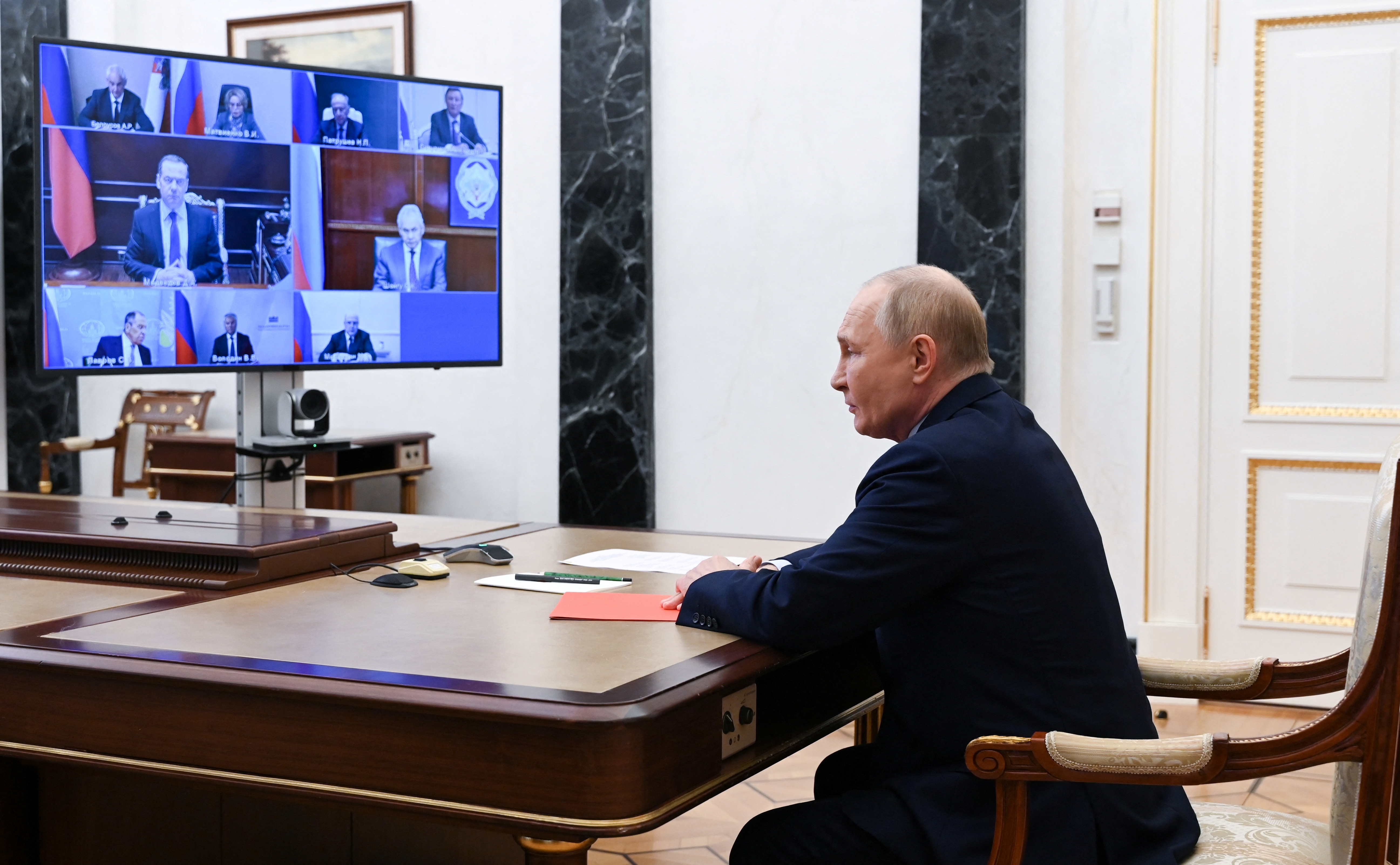 Russian President Putin chairs Security Council meeting in Moscow