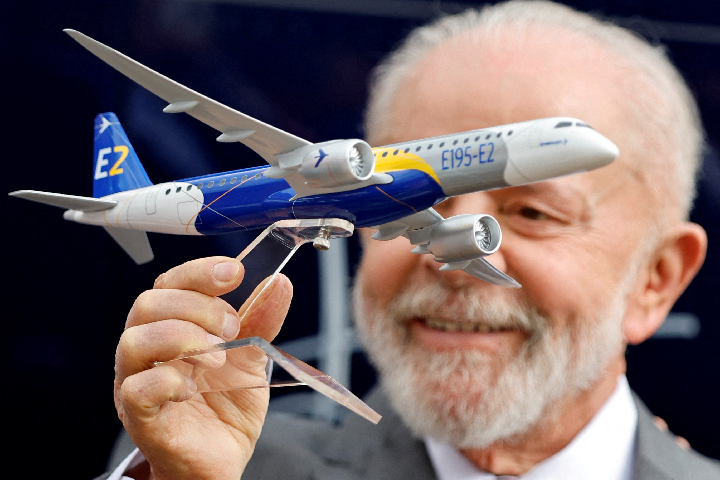 FILE PHOTO: Brazil's President Lula da Silva, attends the signing ceremony of the Fuel of the Future law at the Brasilia Air Force Base, in Brasilia