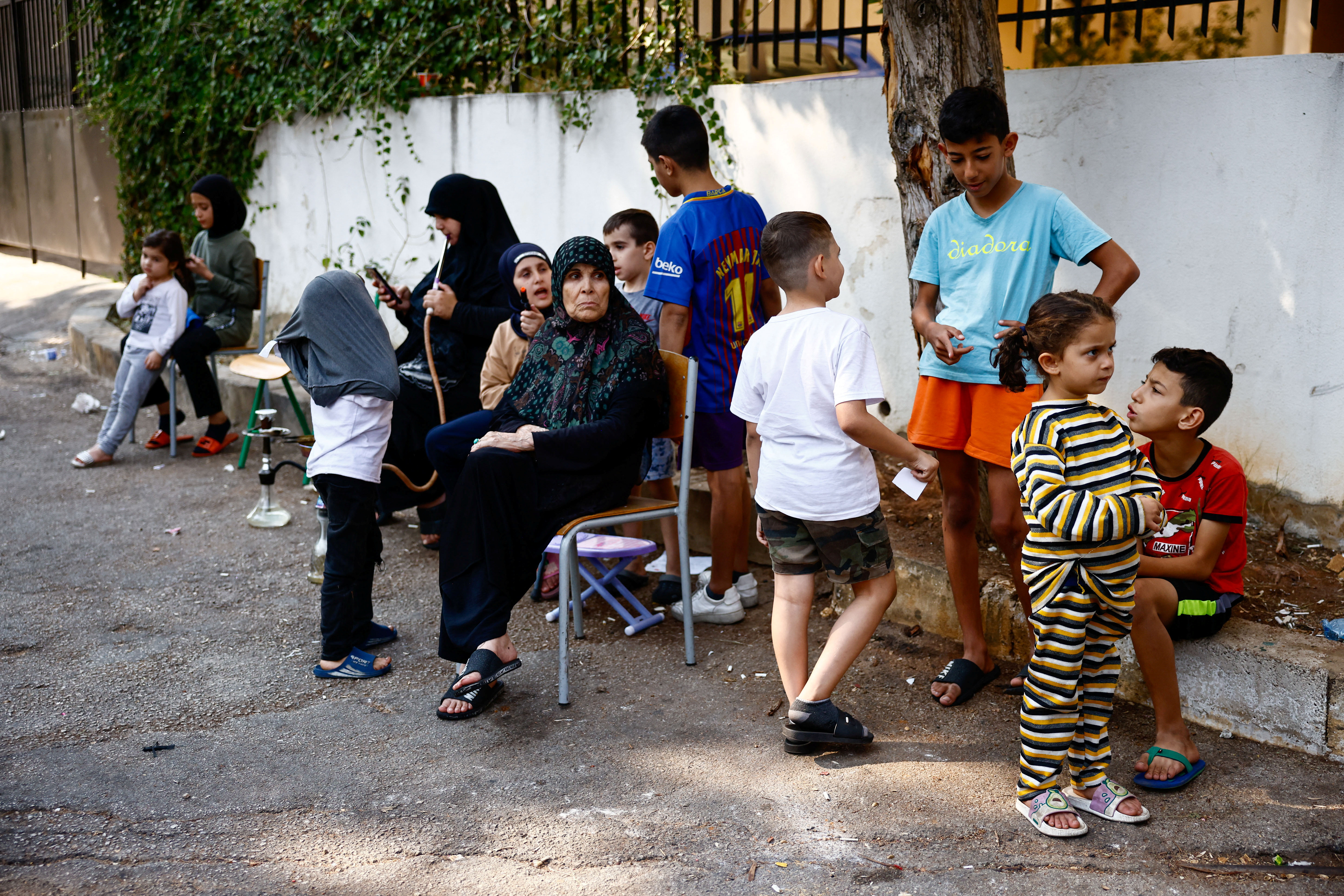 Street scenes in Lebanon amid ongoing hostilities between Hezbollah and Israeli forces