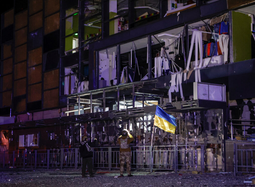 Aftermath of a Russian air strike in Kharkiv