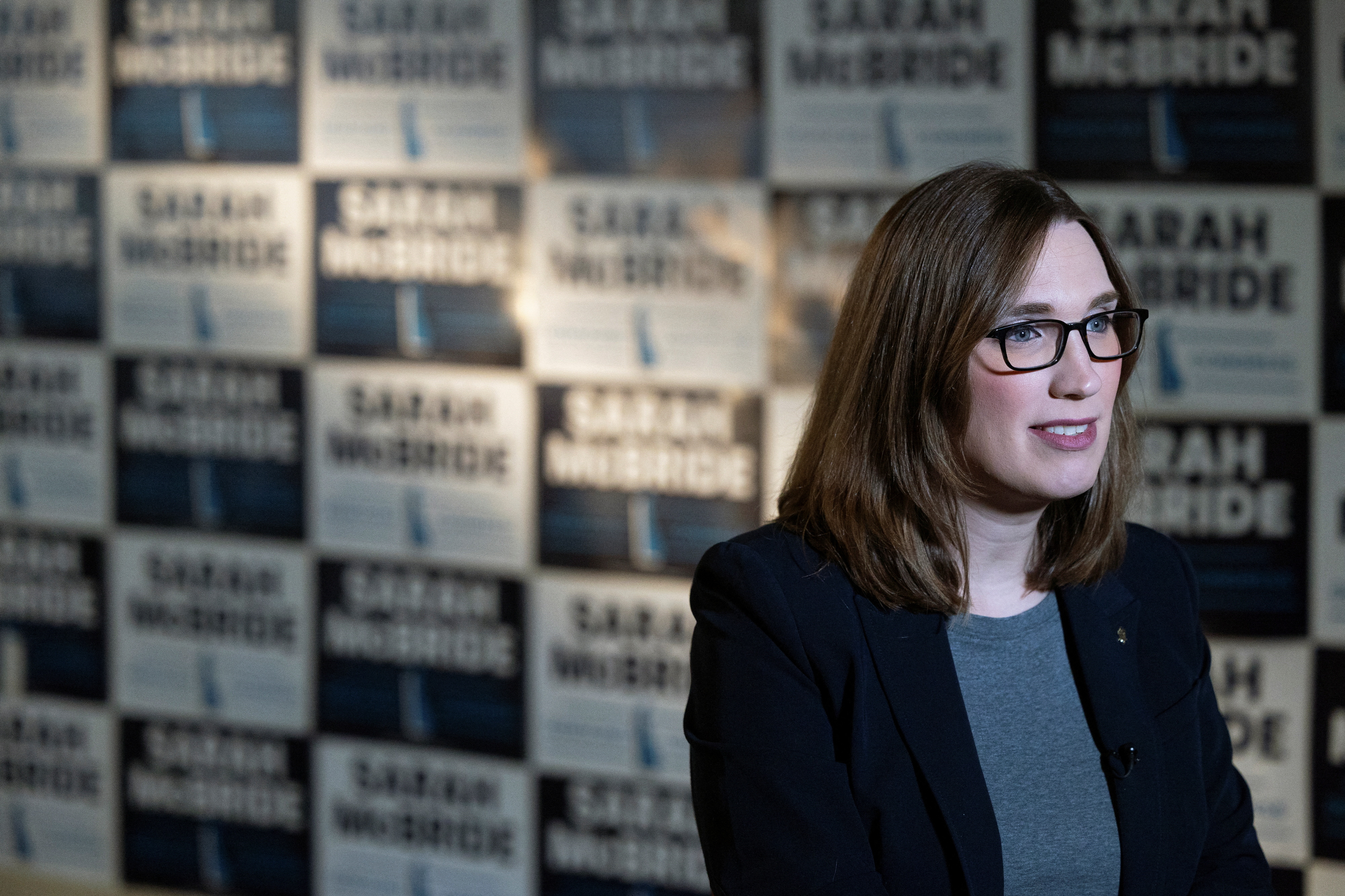 Sarah McBride, candidate for United States Representative, prepares for upcoming election day