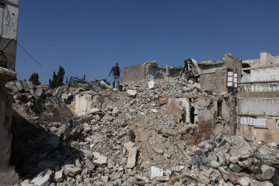Aftermath of an Israeli strike, in Sidon
