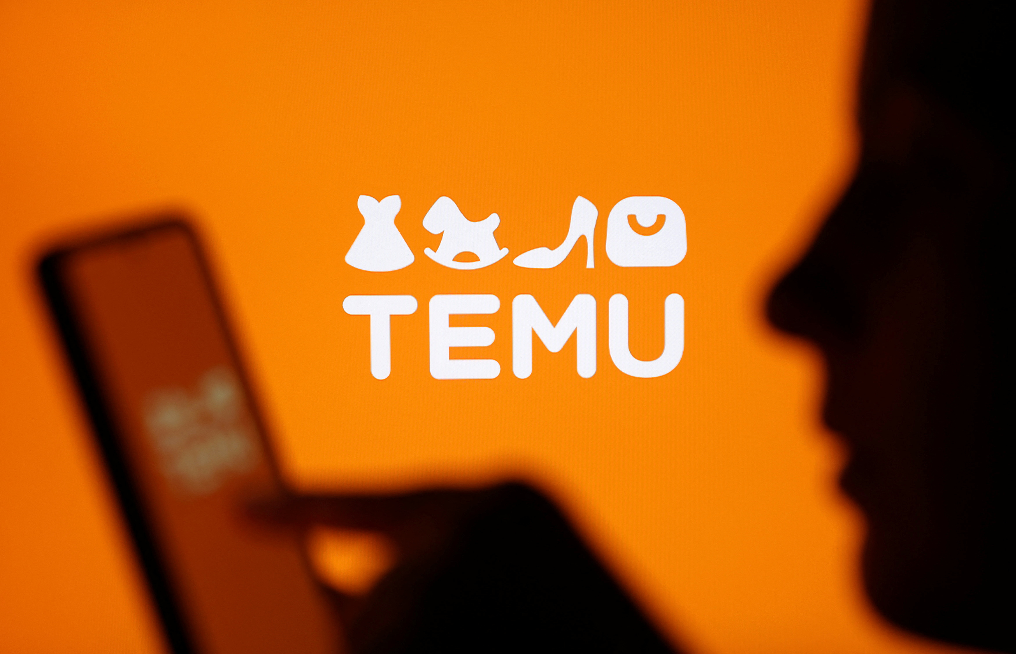 Illustration shows Temu logo