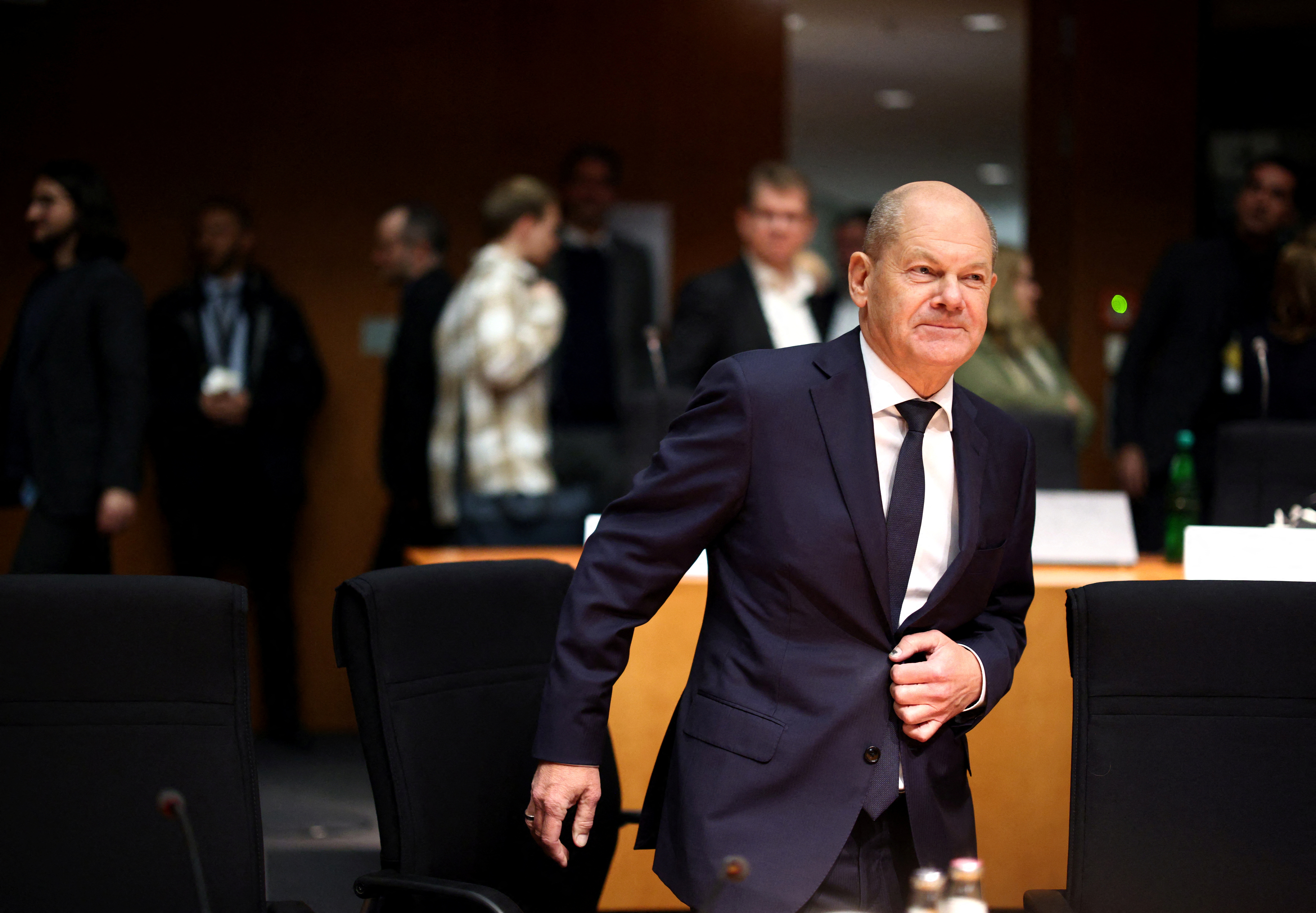 German Chancellor Scholz attends Afghanistan Commission during parliament hearing, in Berlin