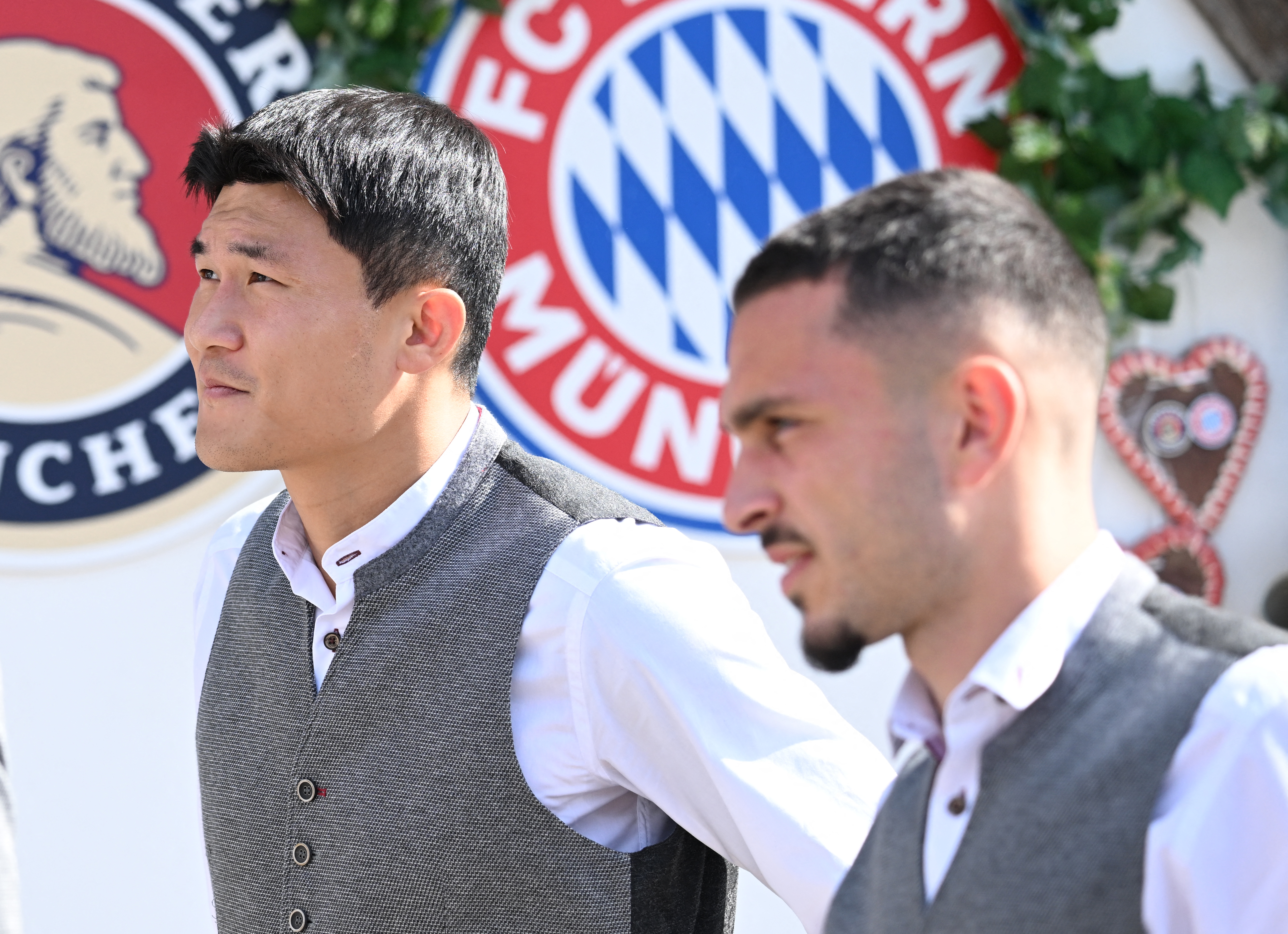 Bayern Munich players visit the Oktoberfest