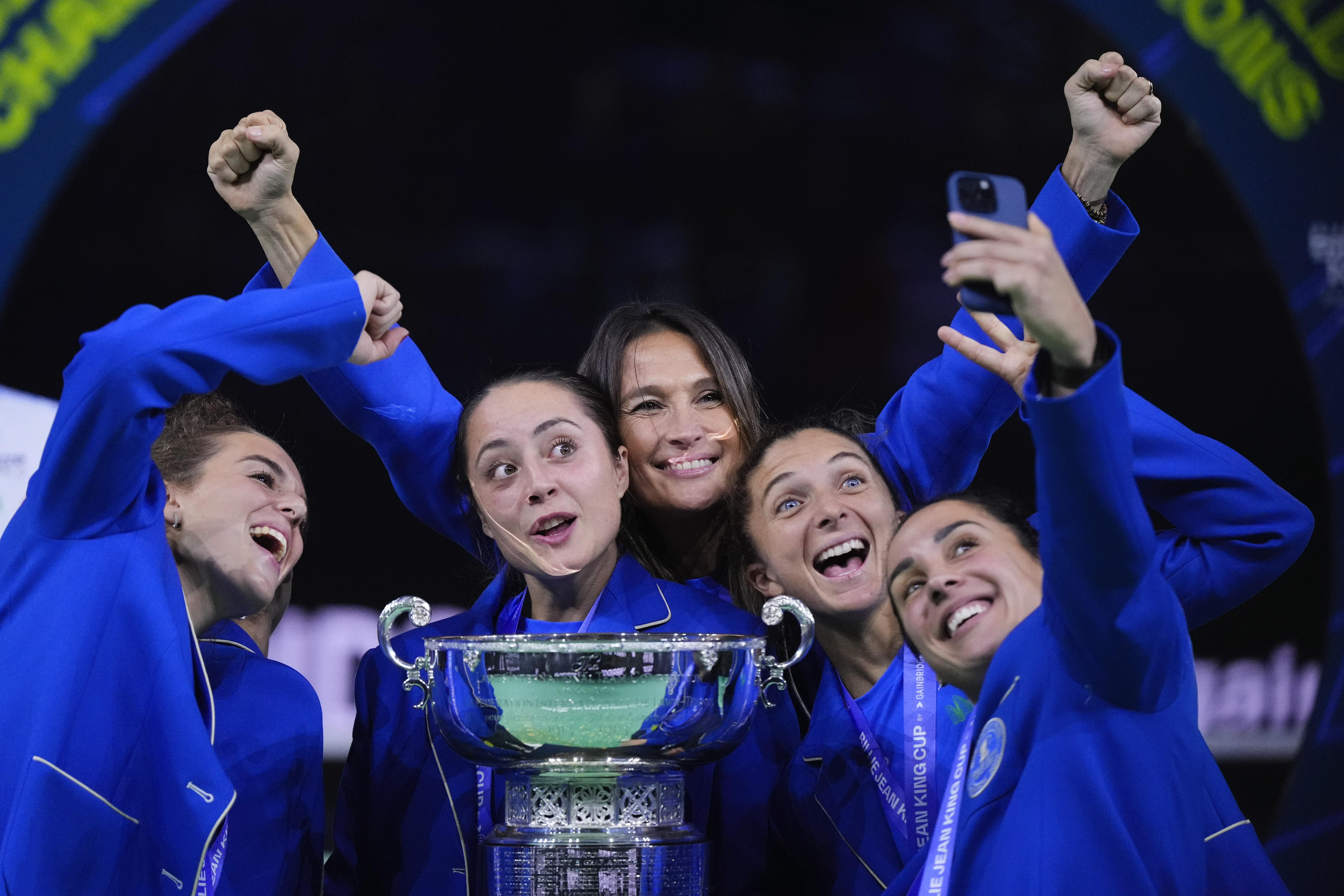 APTOPIX Spain Slovakia Italy Billie Jean King Cup Tennis