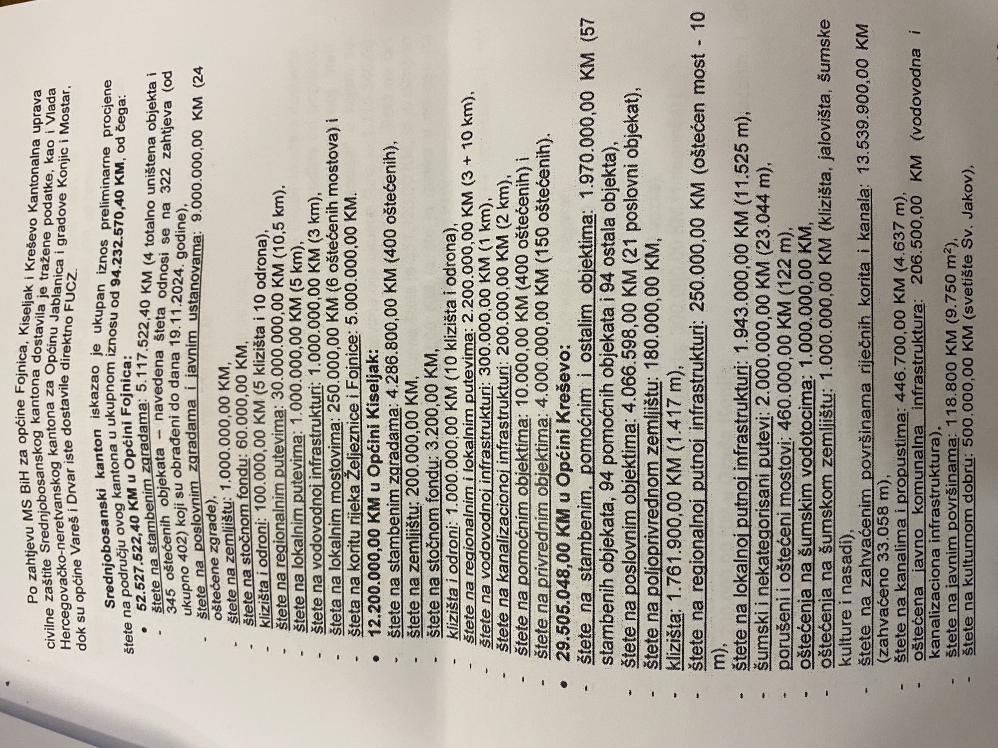 procjnea štete poplave fbih