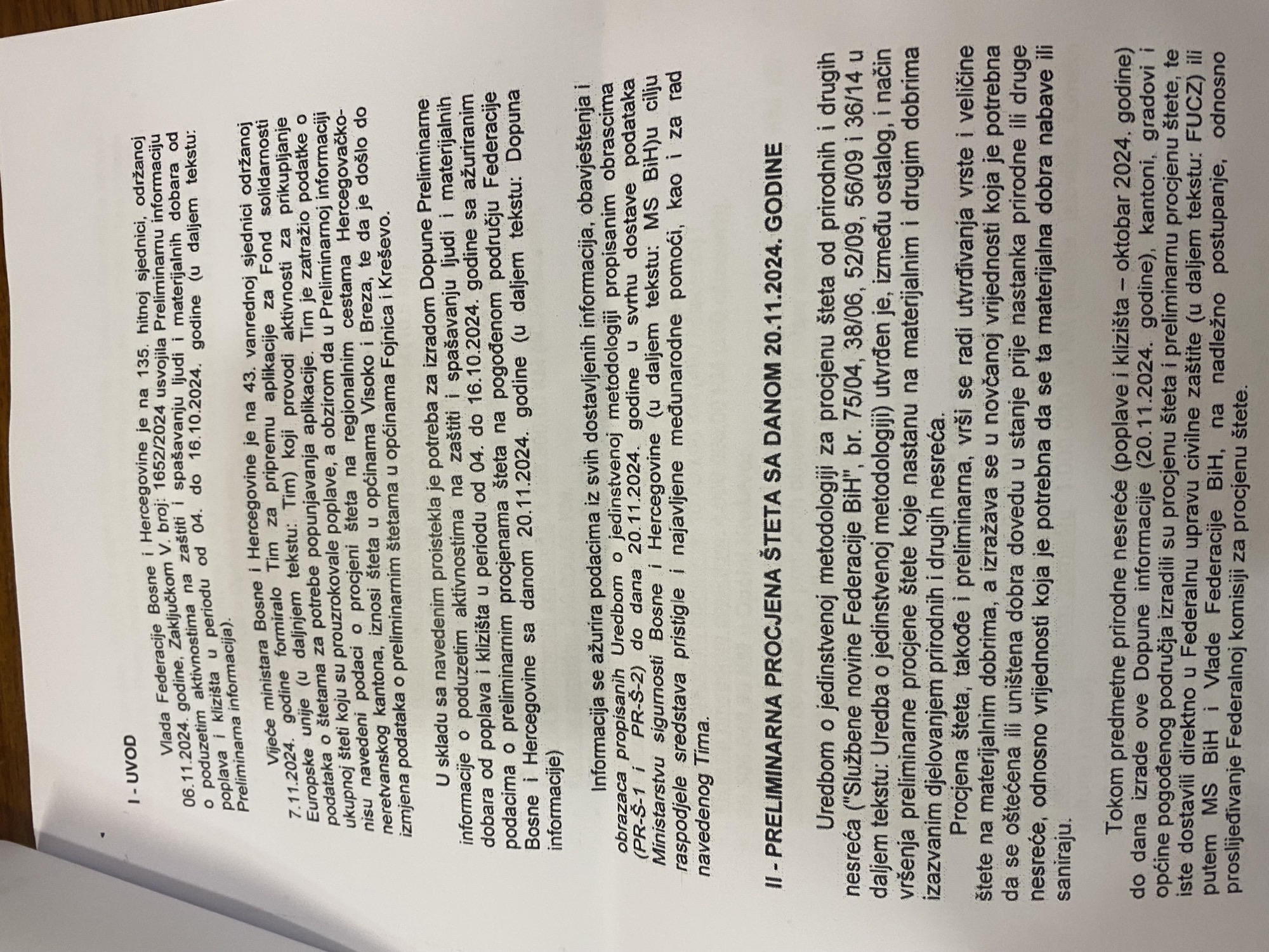 procjnea štete poplave fbih