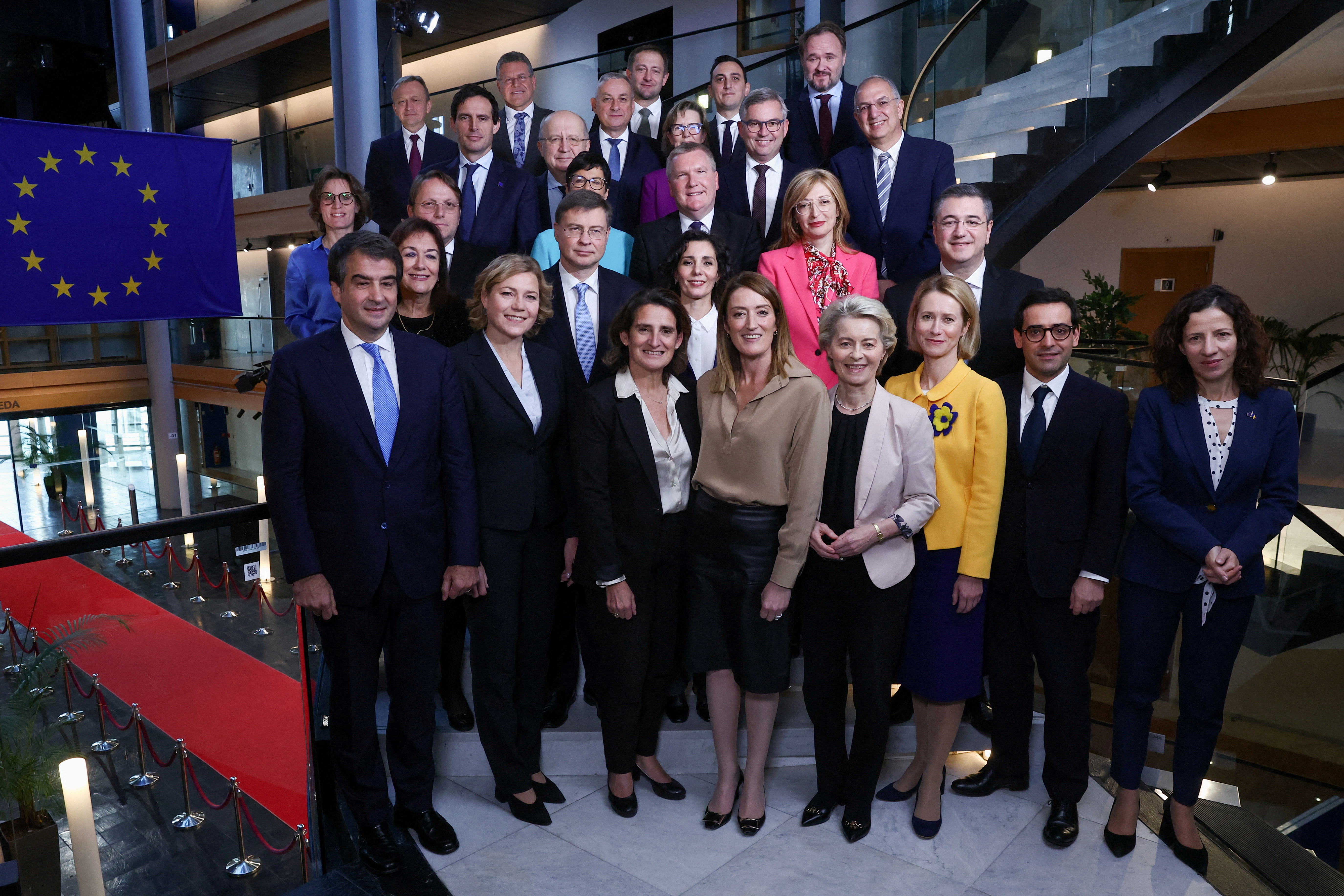 European Parliament votes on approving the new European Commission, in Strasbourg