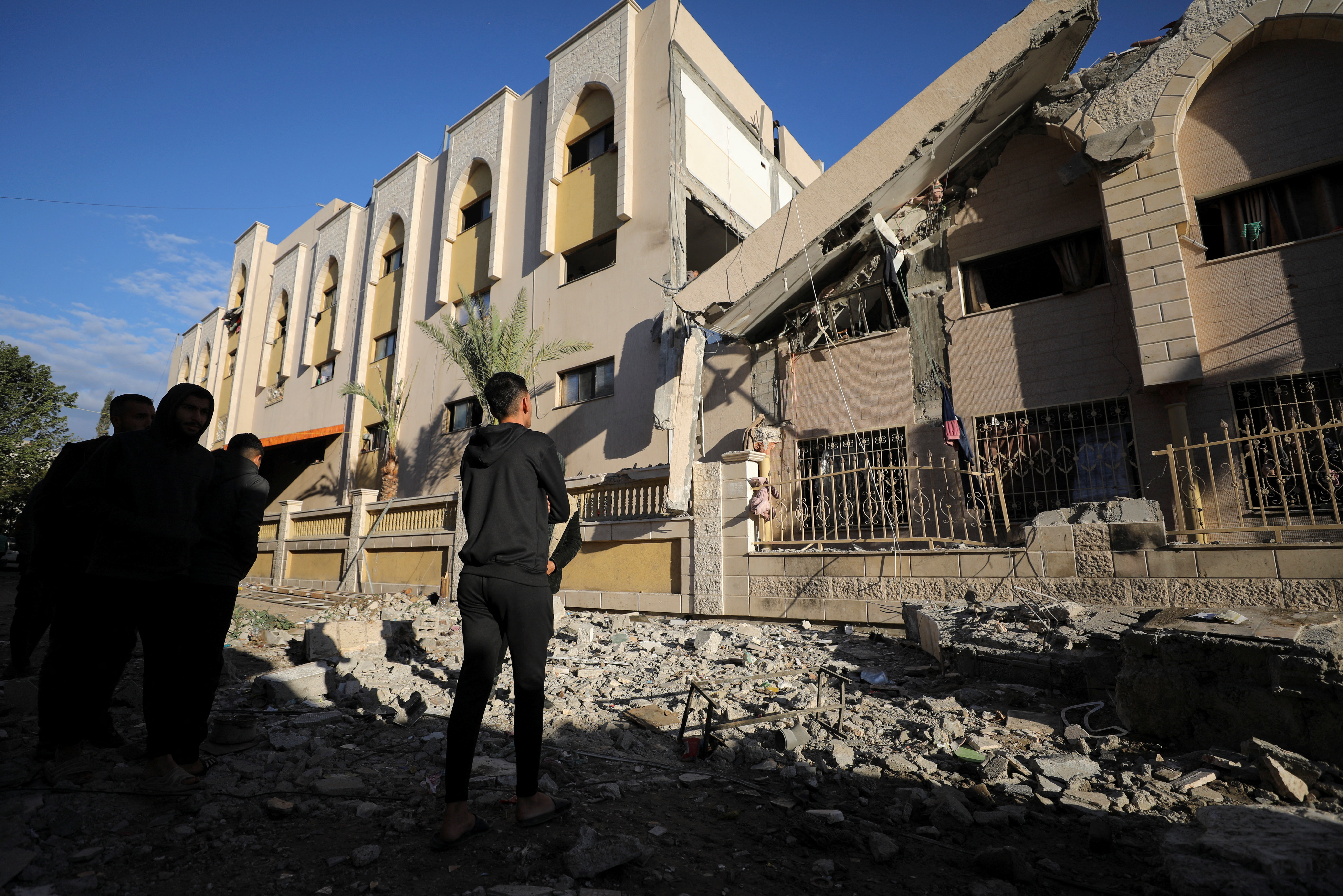 Aftermath of an Israeli strike on a school sheltering displaced people, in Gaza City